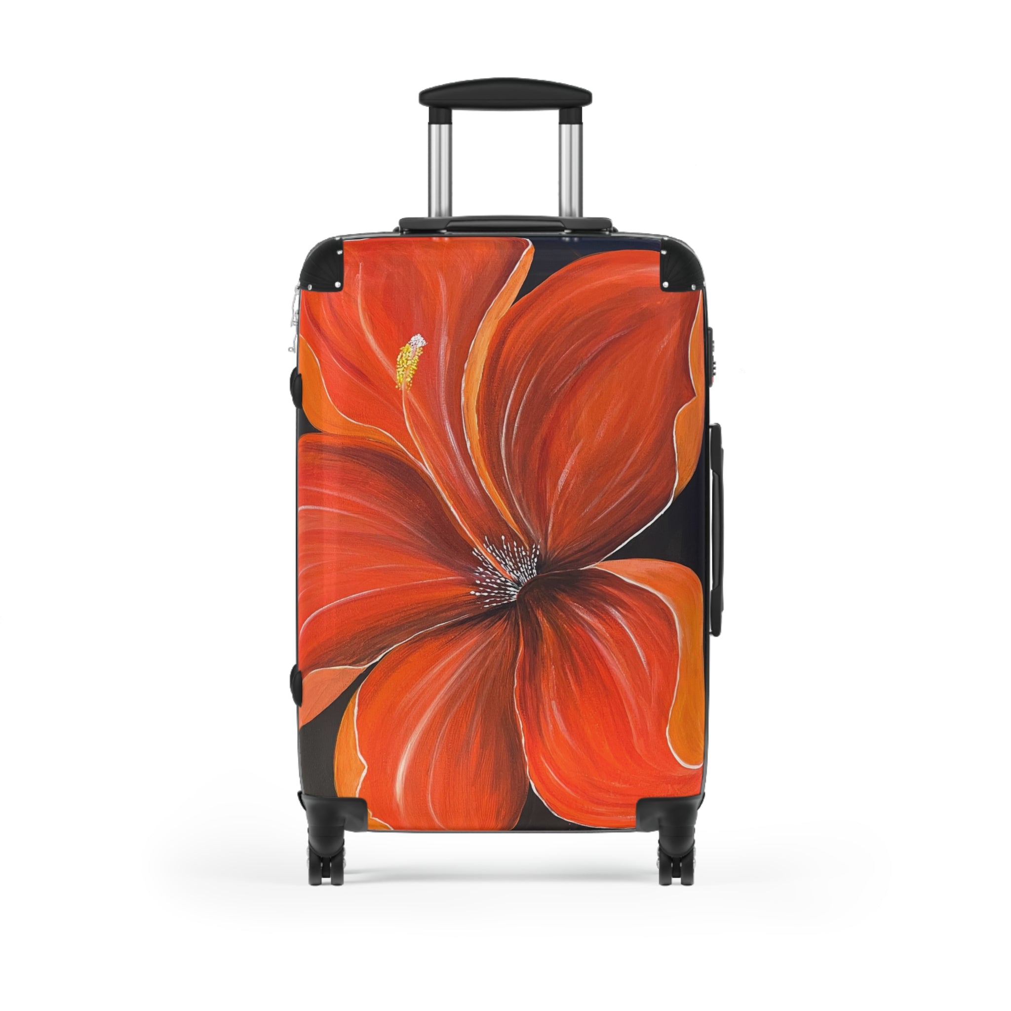 Scarlet Veil Handprinted Colorful Suitcase