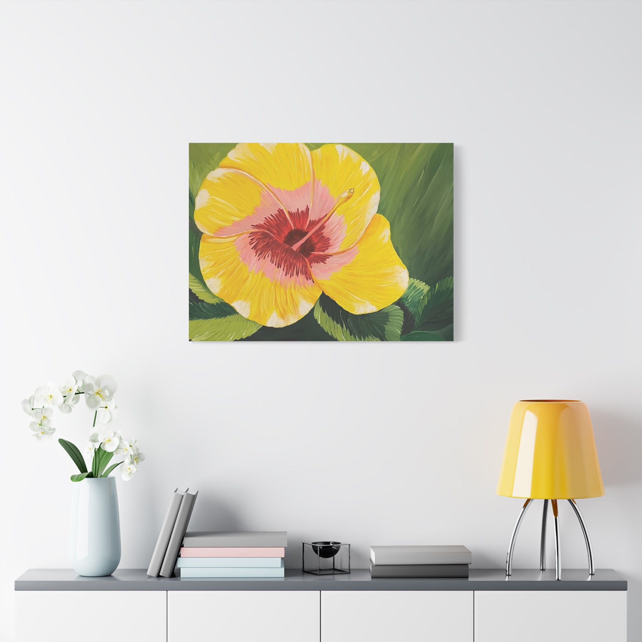 Blushing Sunrise Abstract Art Canvas - Contemporary Wall Decor