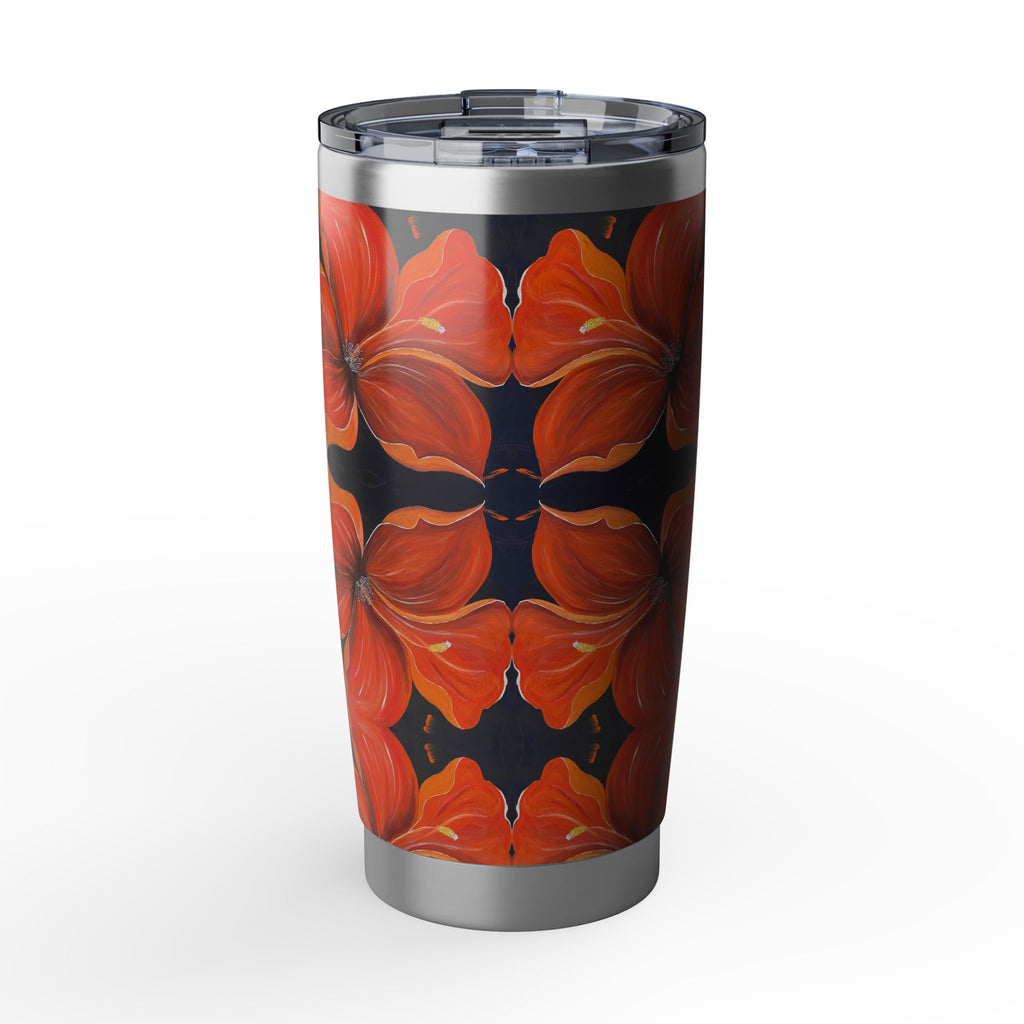 Scarlet Veil Tumbler | Vagabond 20oz Insulated Drinkware, Summer Travel Mug, Gift for Nature Lovers, Eco-Friendly Hydration
