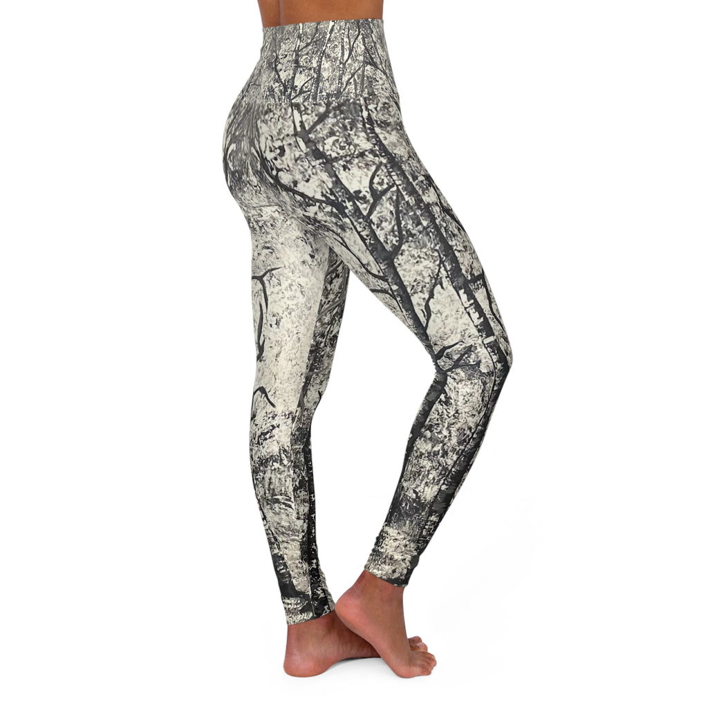 Silver Shadows Yoga Leggings - Comfort Fit, Fitness Apparel, Workout Gear, Athleisure, Gift for Yoga Lovers