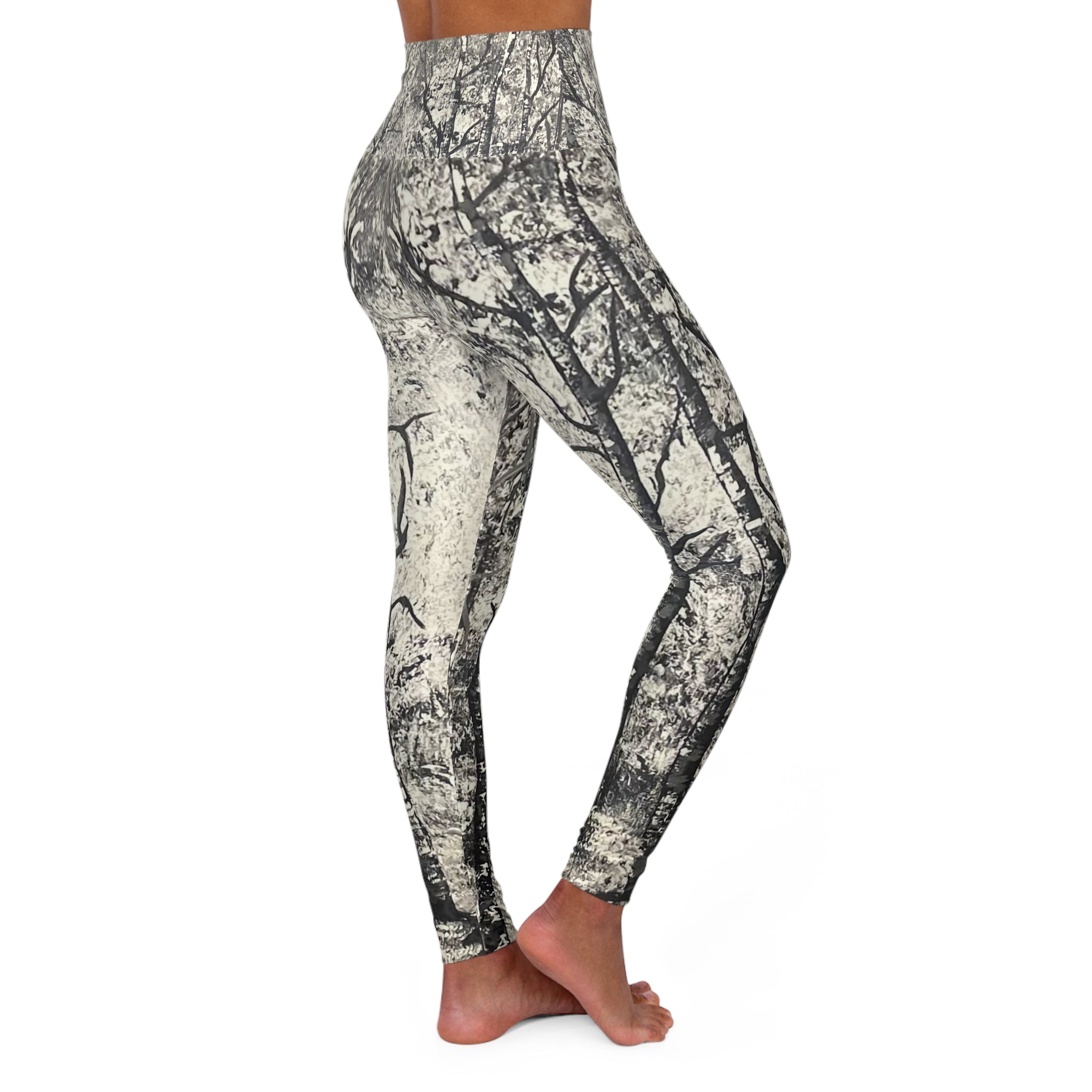 Silver Shadows Yoga Leggings - Comfort Fit, Fitness Apparel, Workout Gear, Athleisure, Gift for Yoga Lovers