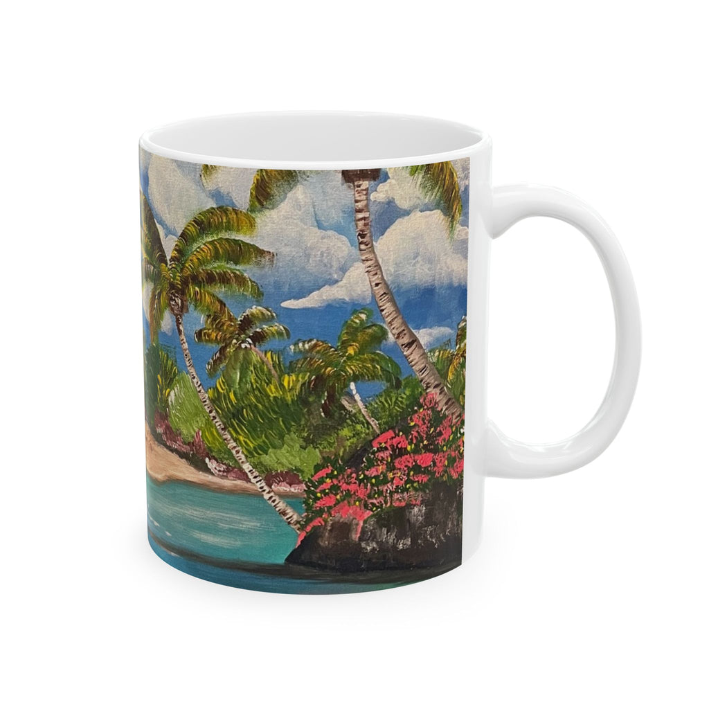 Blooming Paradise Mug Hand Painted Design