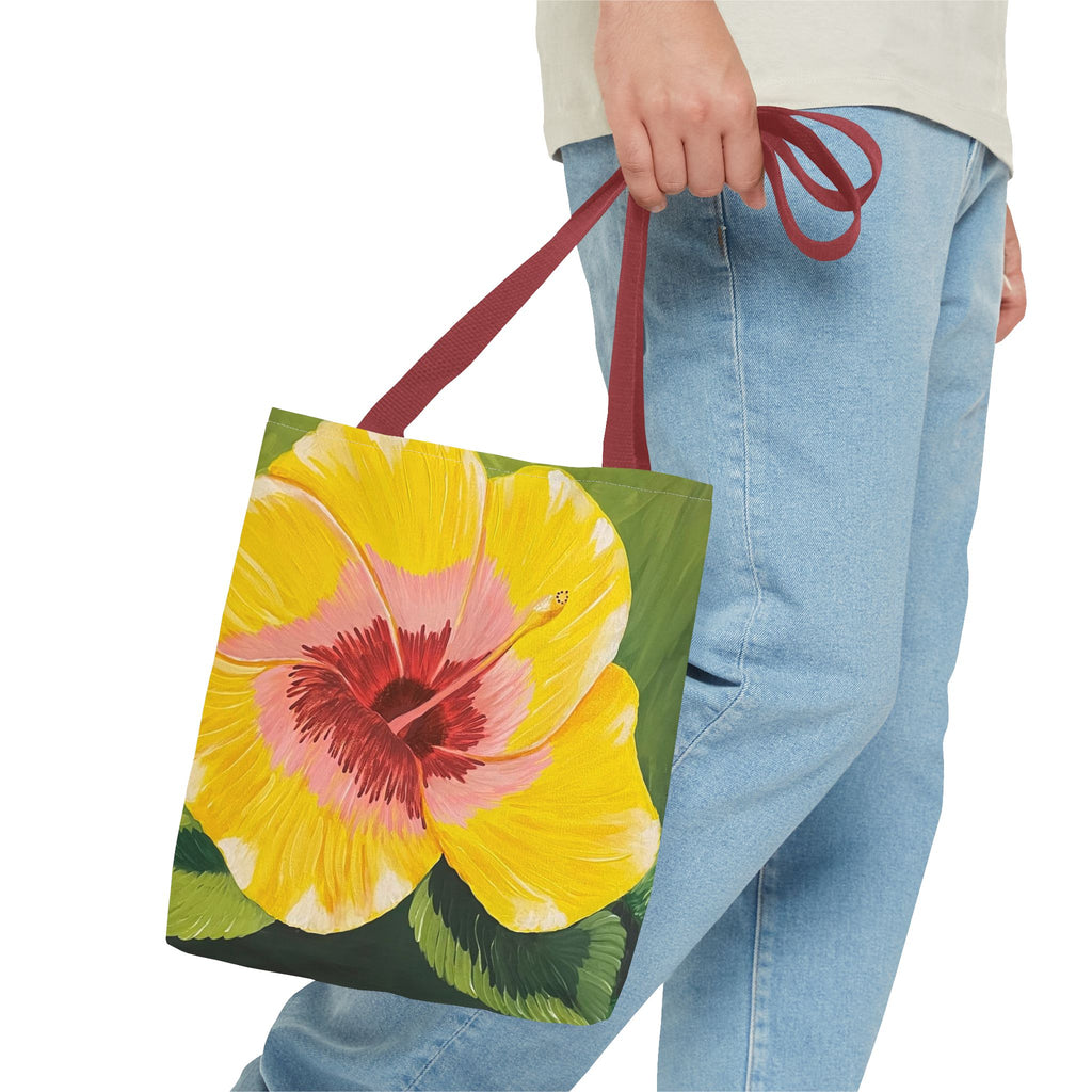 Blushing Sunrise Hand Painted Tote Bag