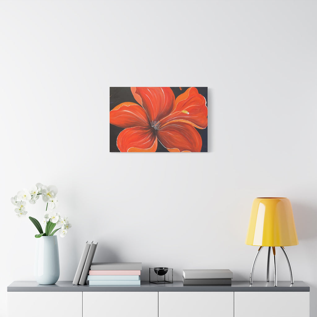 Scarlet Veil Abstract Art Canvas - Contemporary Wall Decor