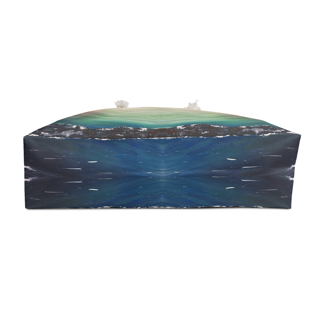 North Sky Tote Bag with Hand Painted Designs