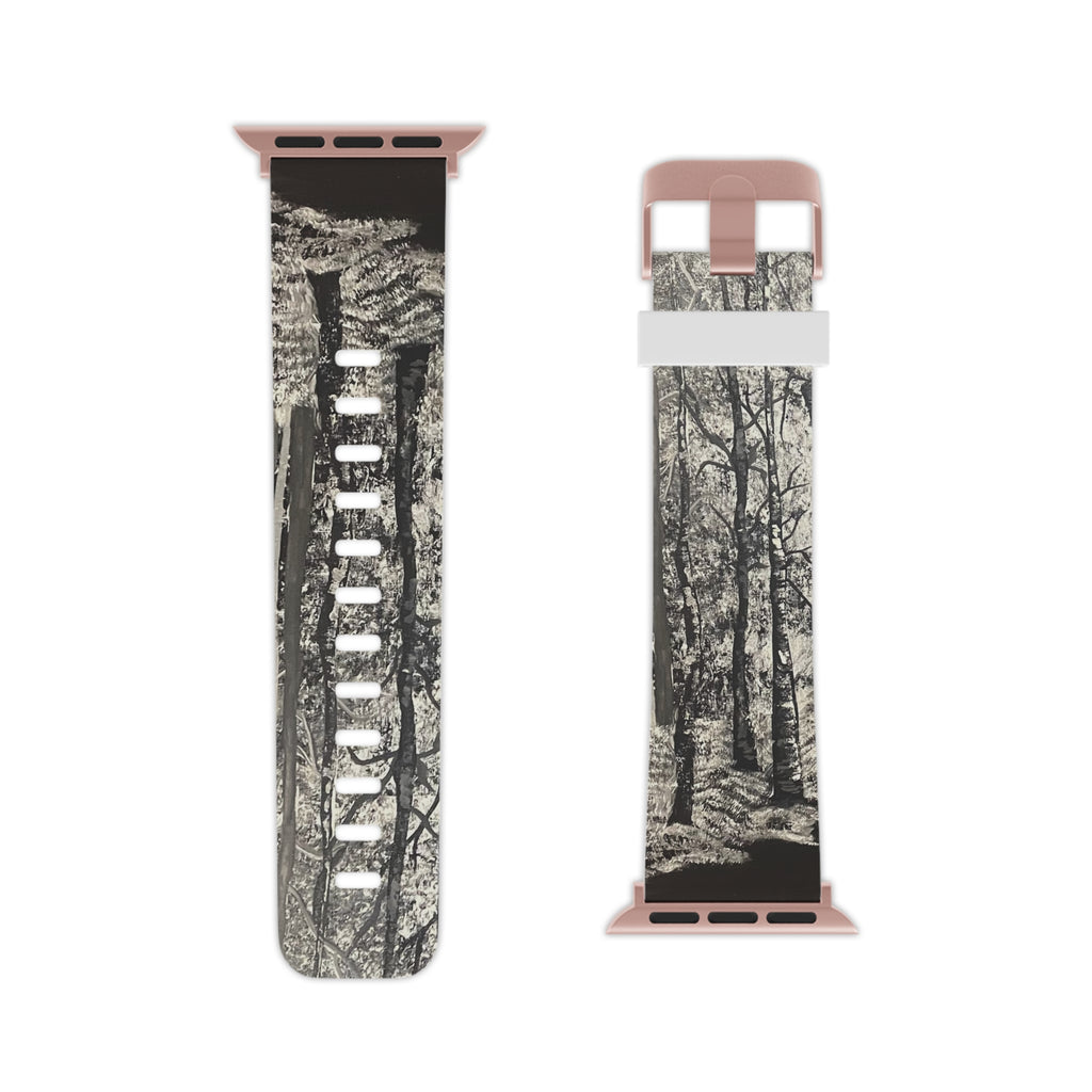 Silver Shadows Hand Painted Watch Bands