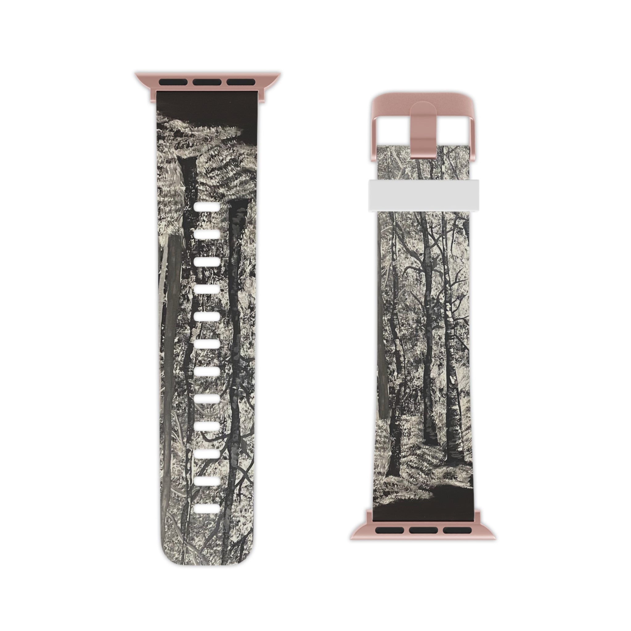 Silver Shadows Hand Painted Watch Bands