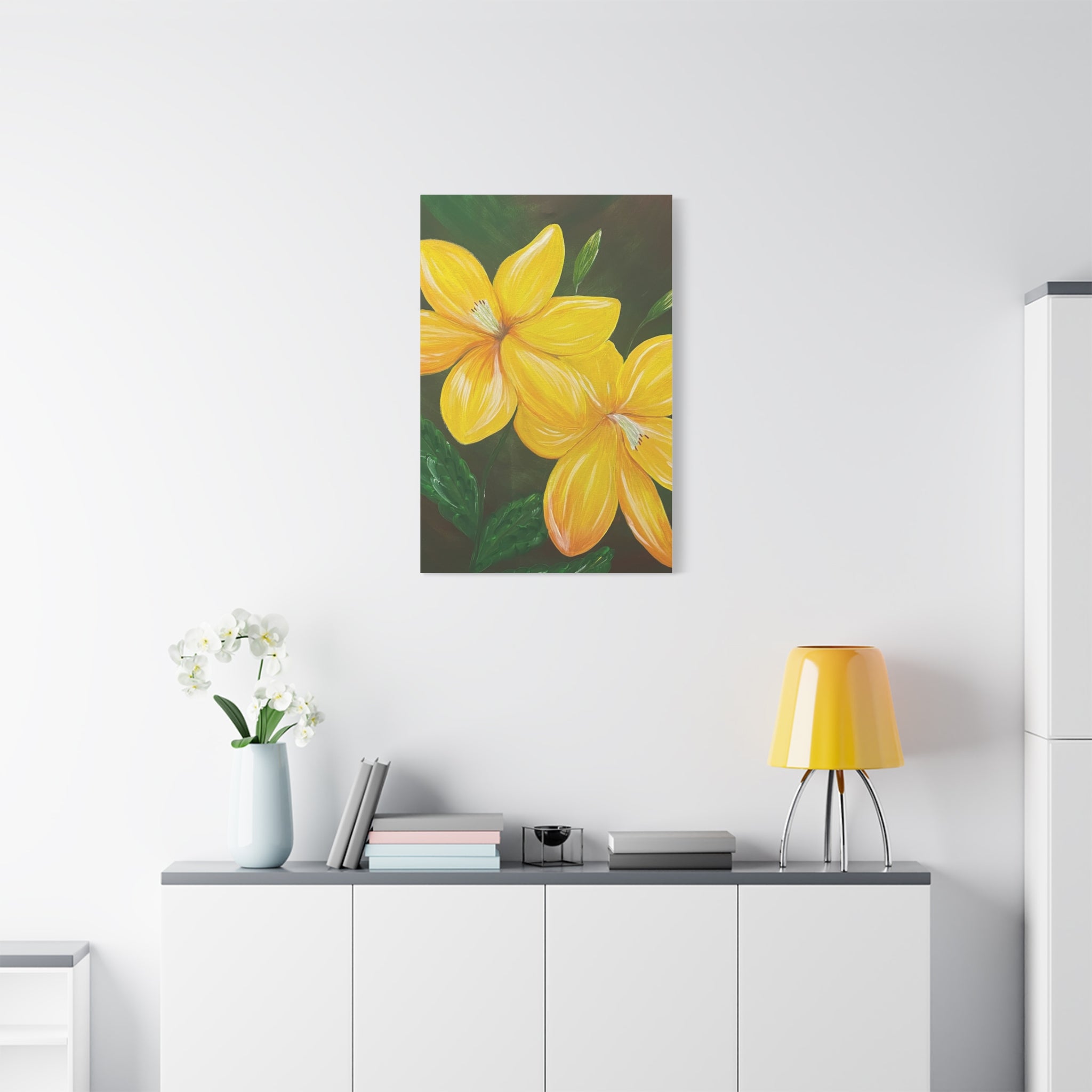 Golden Bloom Canvas Wall Art