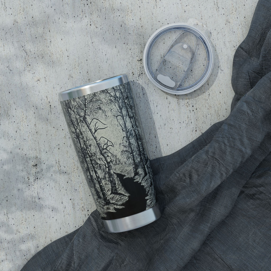Silver Shadows 20oz Insulated Drinkware, Summer Travel Mug, Gift for Nature Lovers, Eco-Friendly Hydration