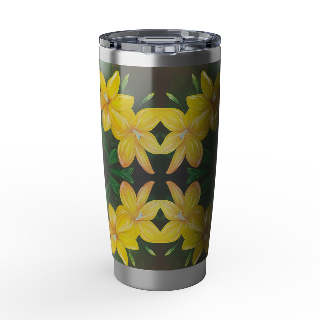 Golden Bloom Tumbler | 20oz Insulated Drinkware, Summer Travel Mug, Gift for Nature Lovers, Eco-Friendly Hydration