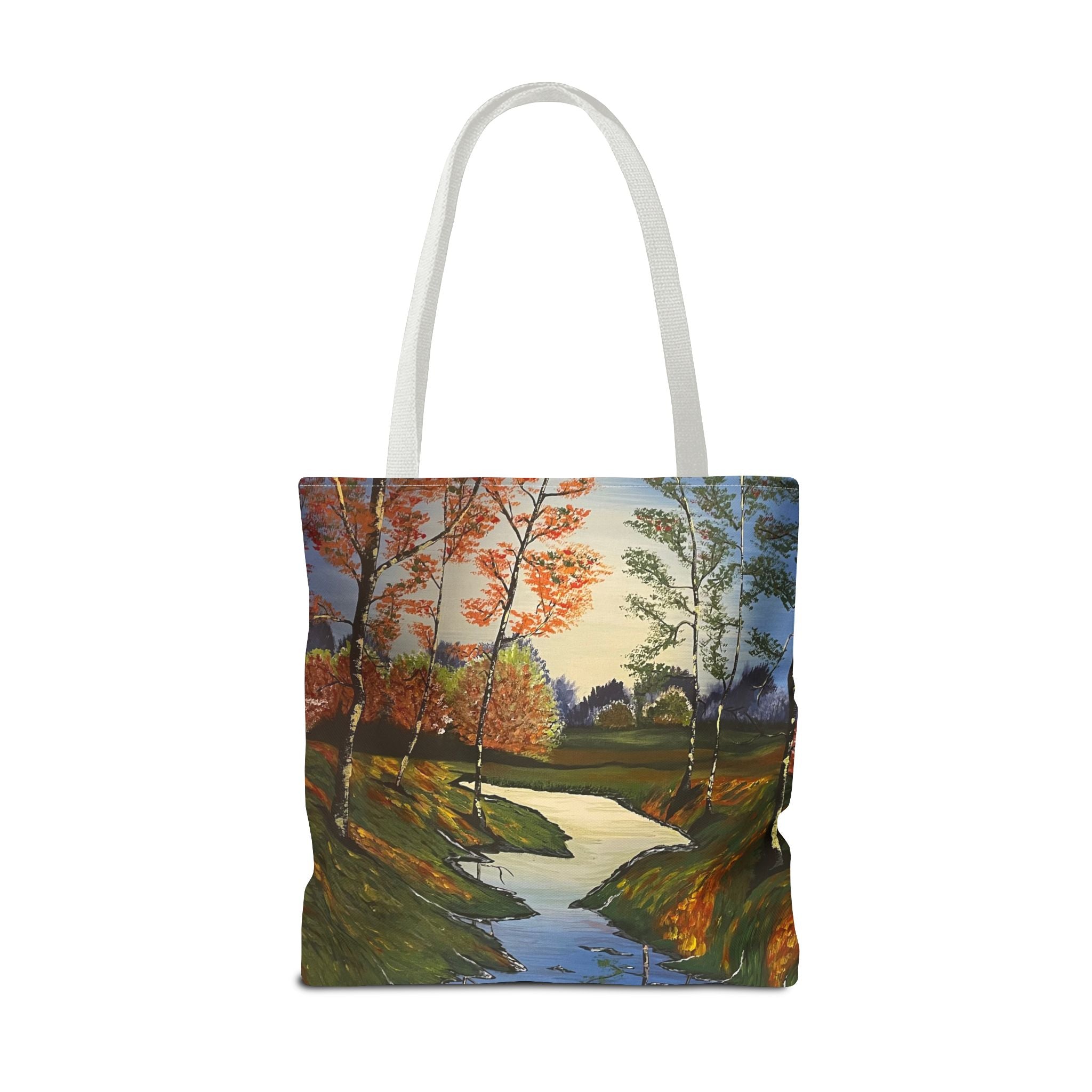 Whispering Birches Hand Painted Tote Bag