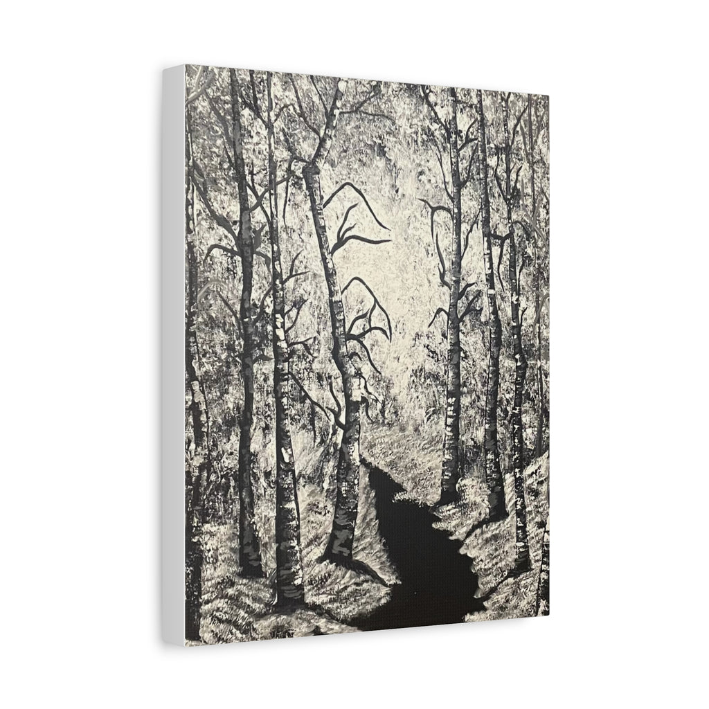 Silver Shadows Canvas Wall Art