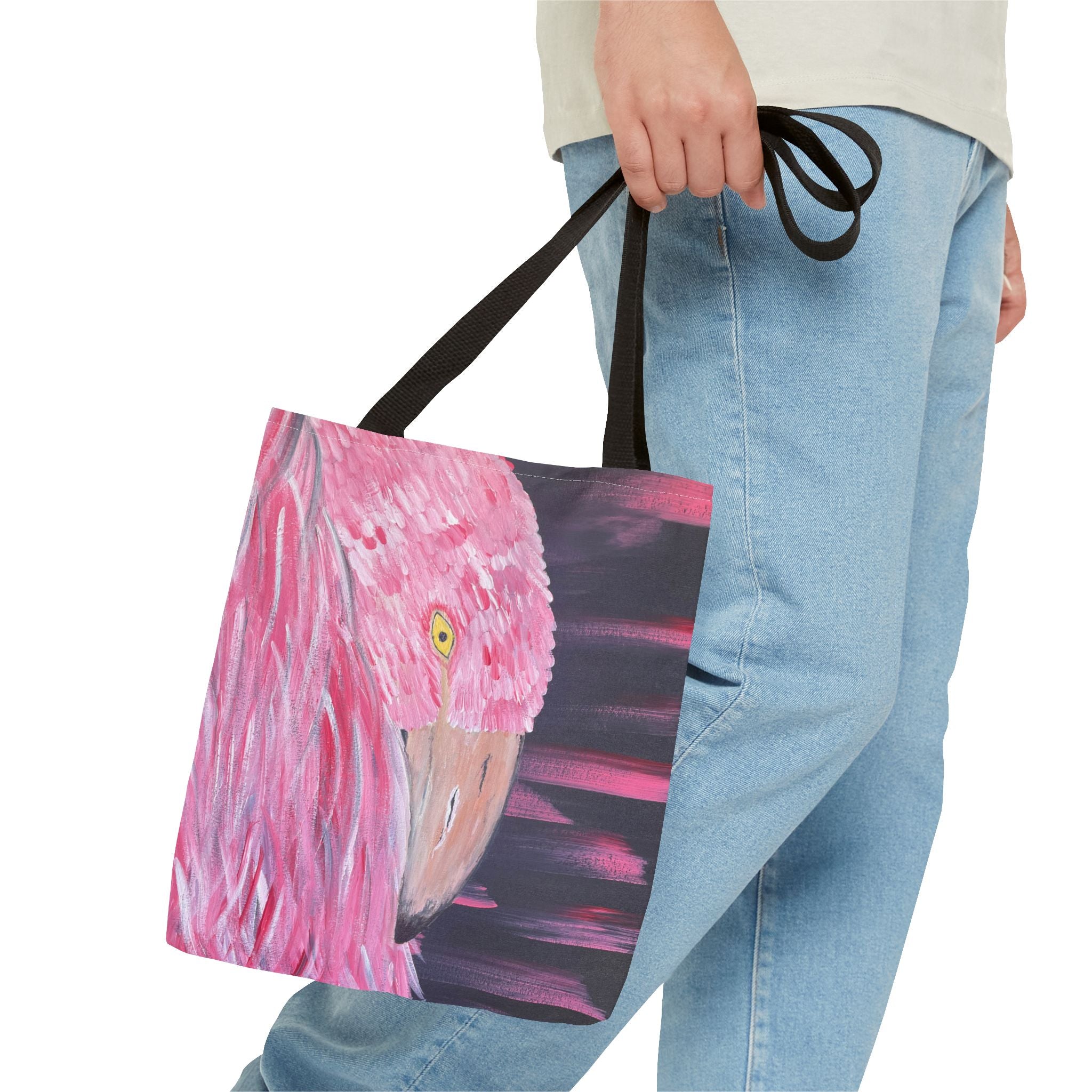Feathered Grace Hand Painted Tote Bag