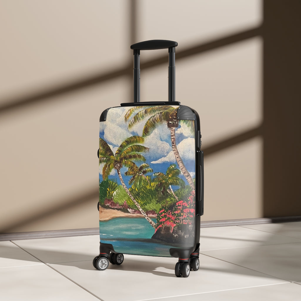 Blooming Paradise Handprinted Colorful Suitcase