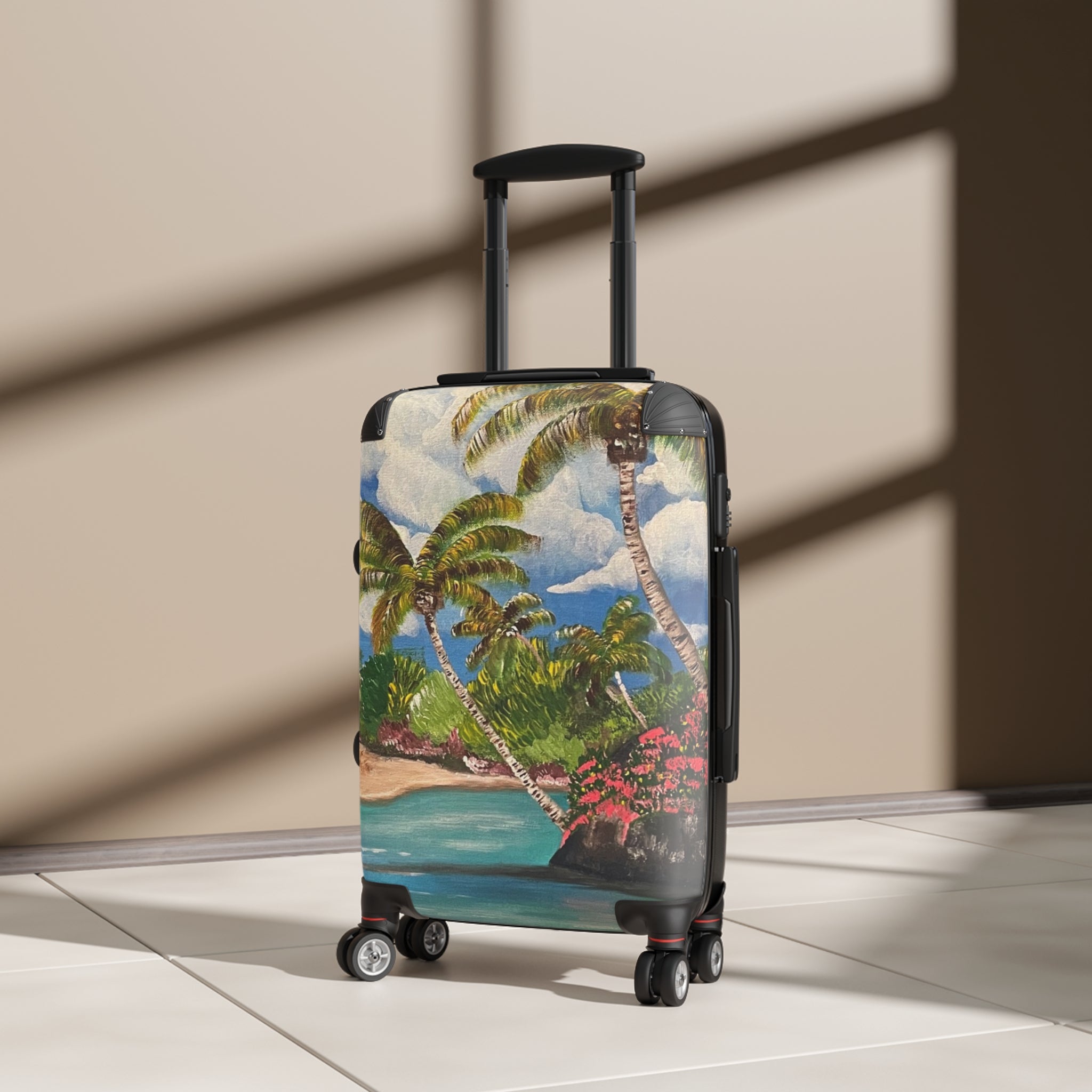Blooming Paradise Handprinted Colorful Suitcase