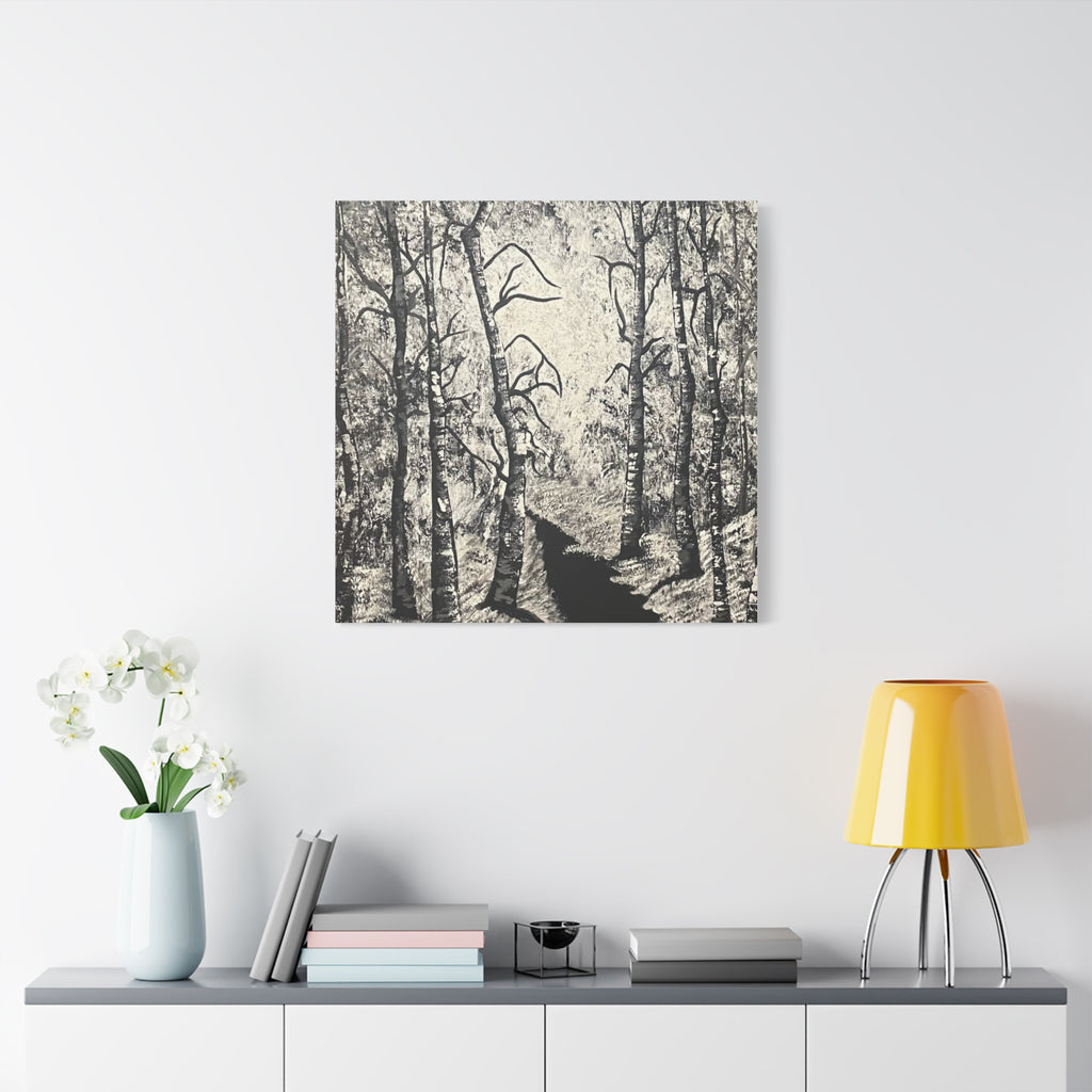 Silver Shadows Canvas Wall Art