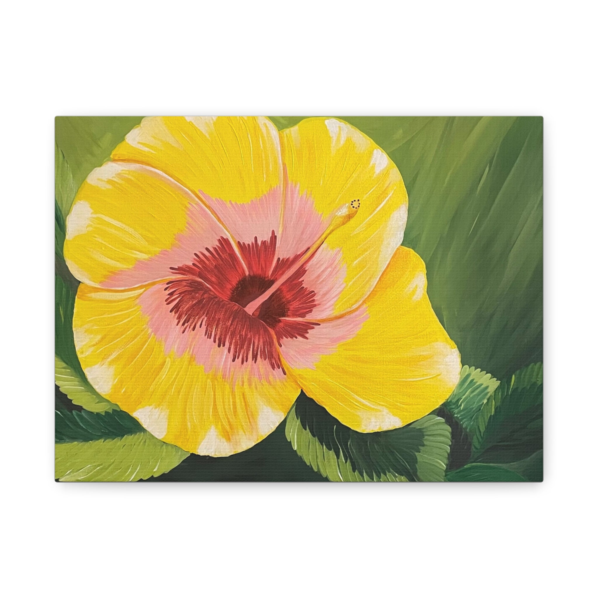 Blushing Sunrise Abstract Art Canvas - Contemporary Wall Decor