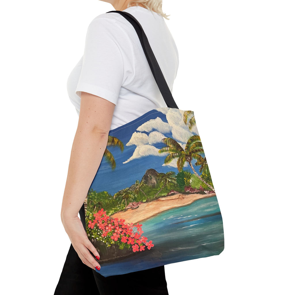 Blooming Paradise Hand Painted Tote Bag
