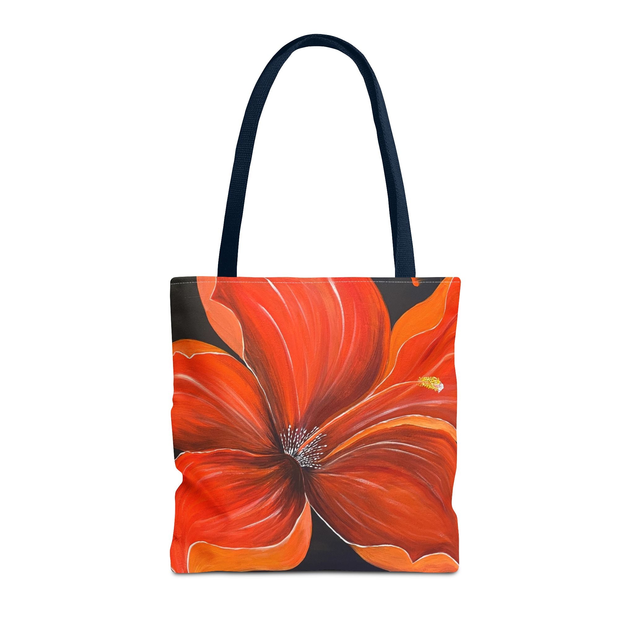 Scarlet Veil Hand Painted Tote Bag