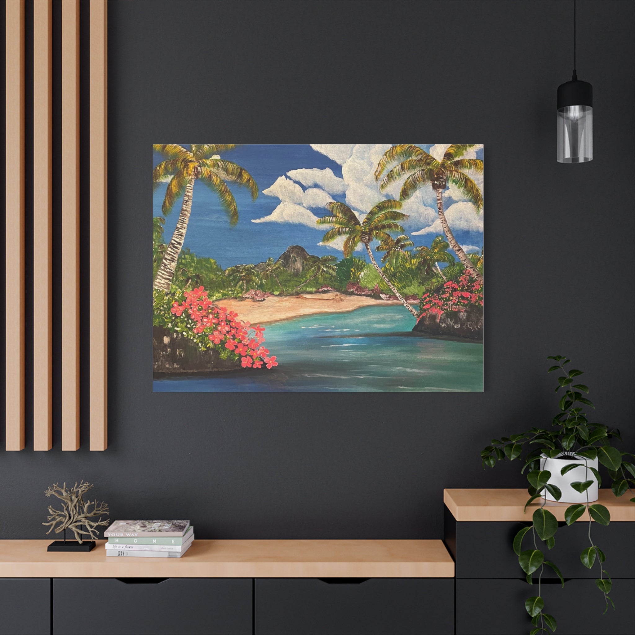 Blooming Paradise Abstract Art Canvas - Contemporary Wall Decor