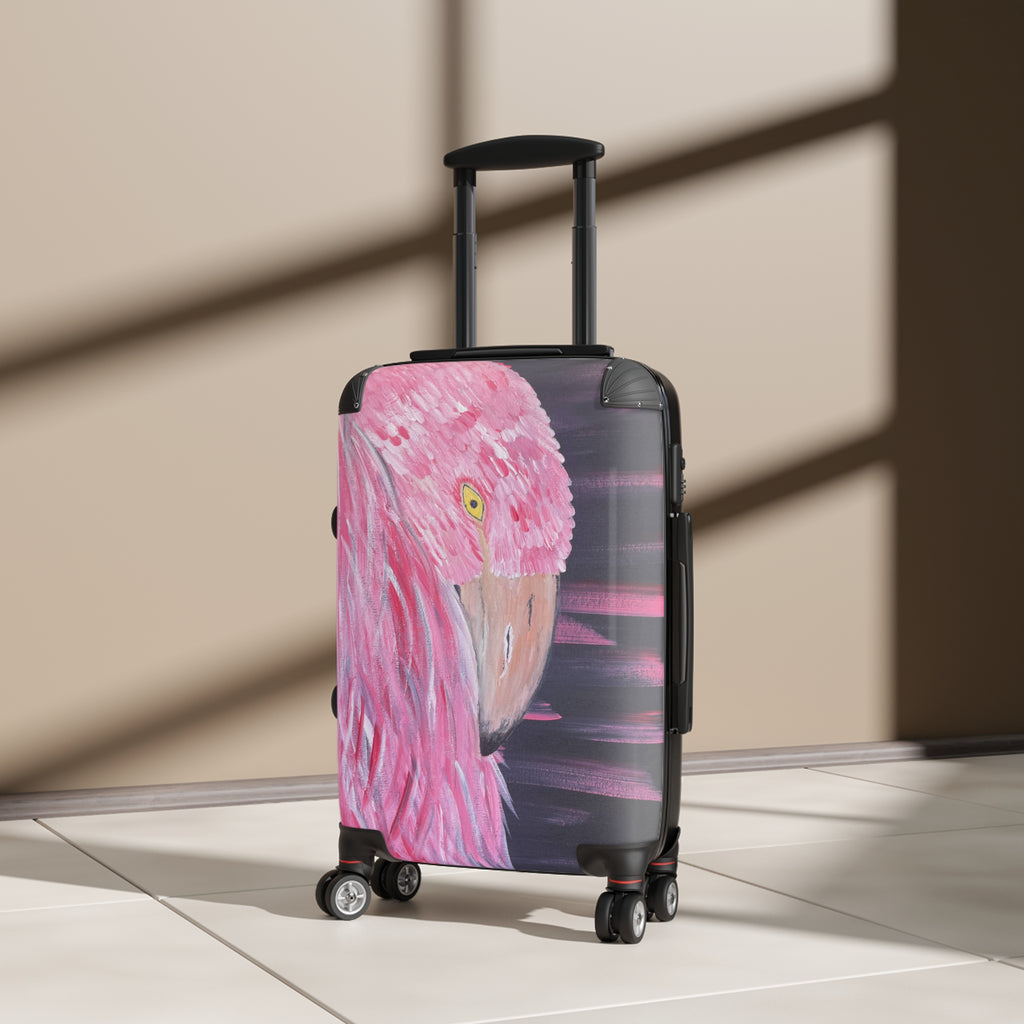 Feathered Grace Handprinted Colorful Suitcase