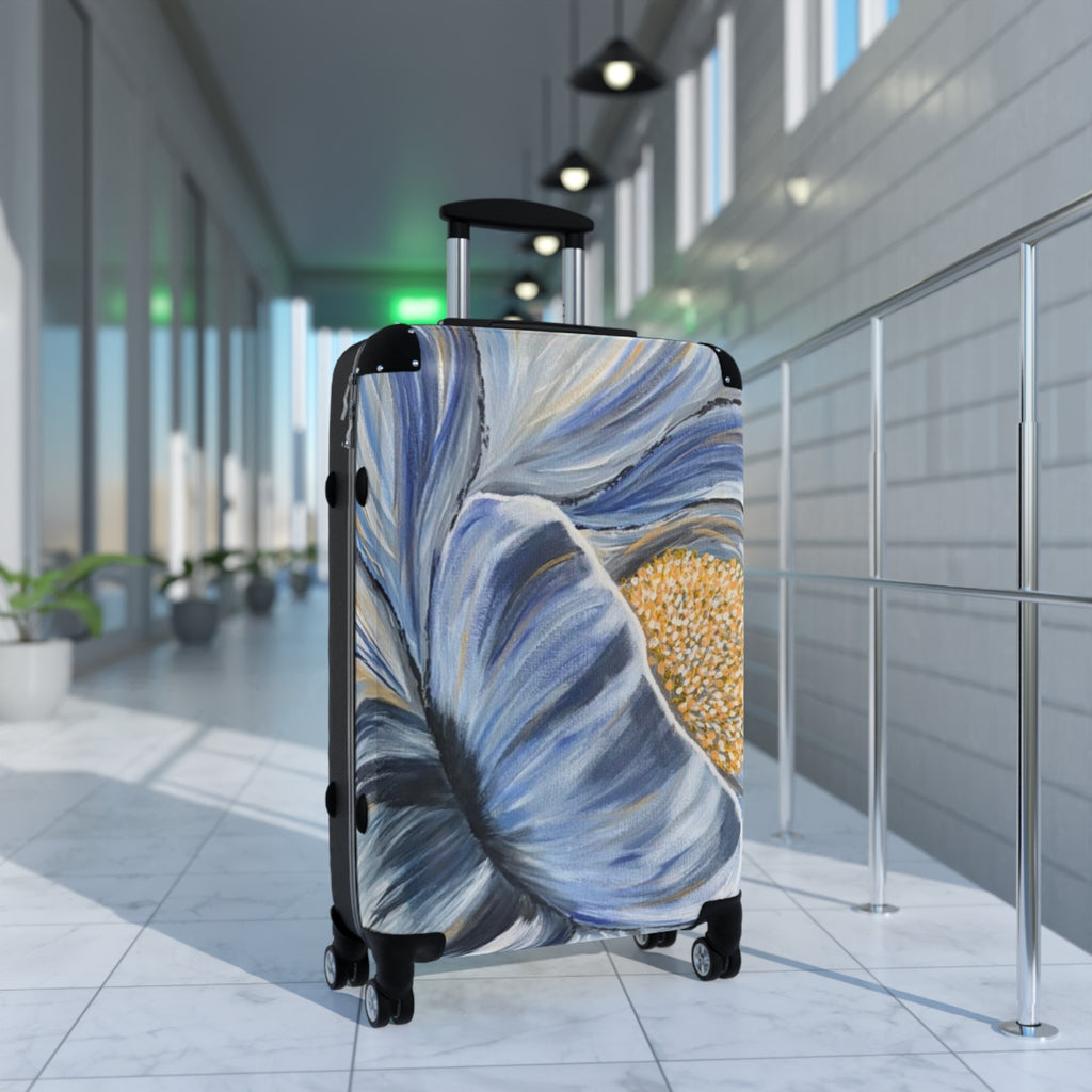 Velvet Current Handprinted Colorful Suitcase