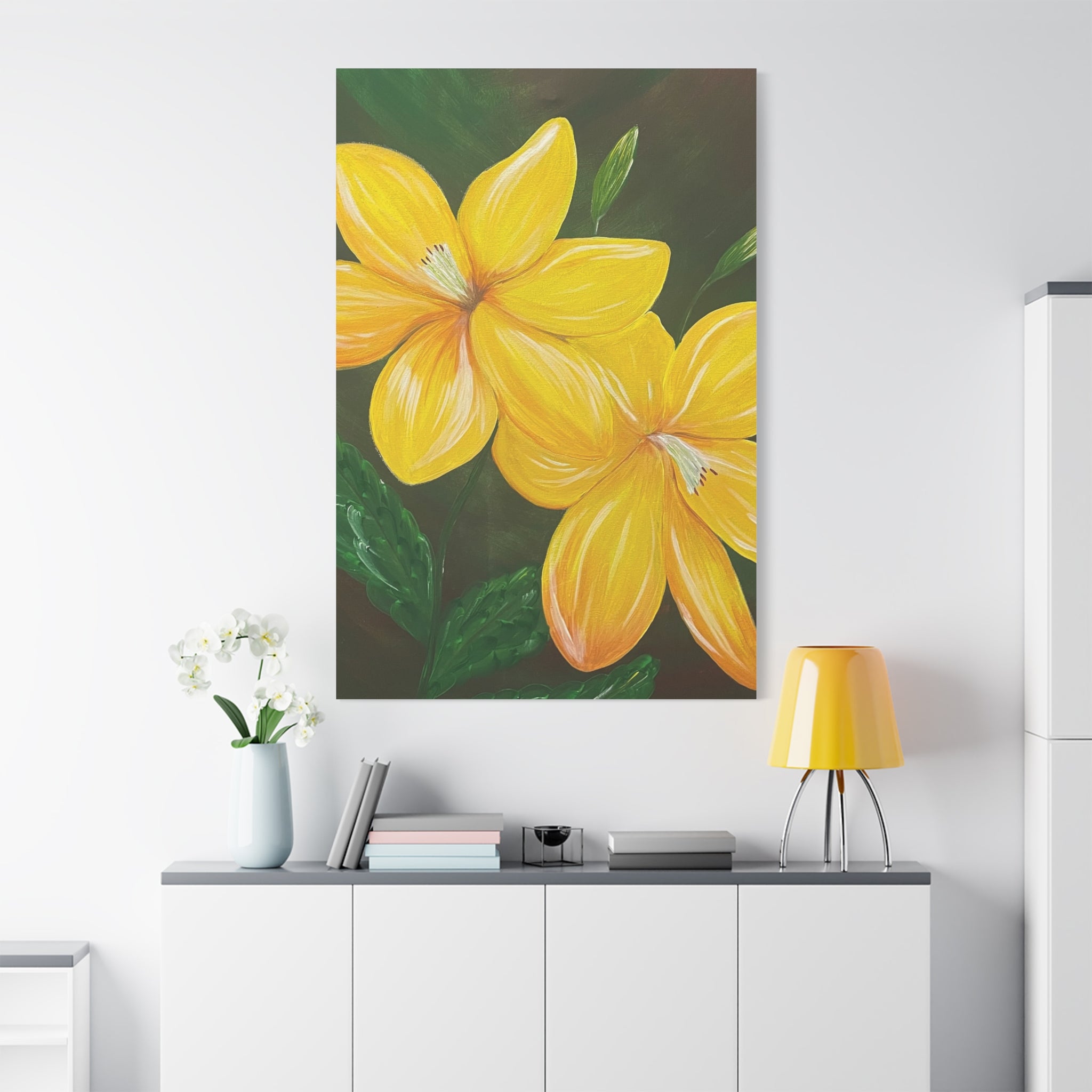 Golden Bloom Canvas Wall Art