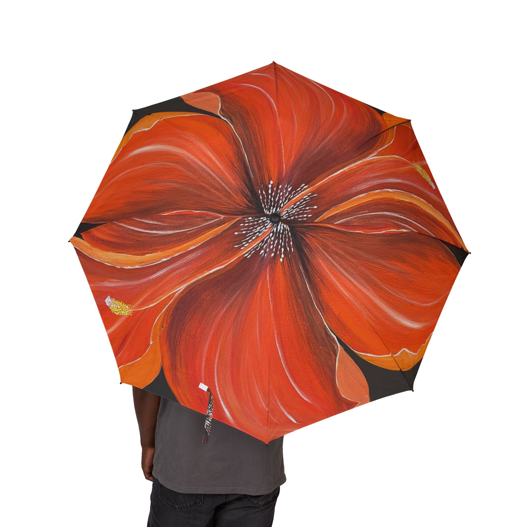 Scarlet Veil Hand Painted Design Umbrella
