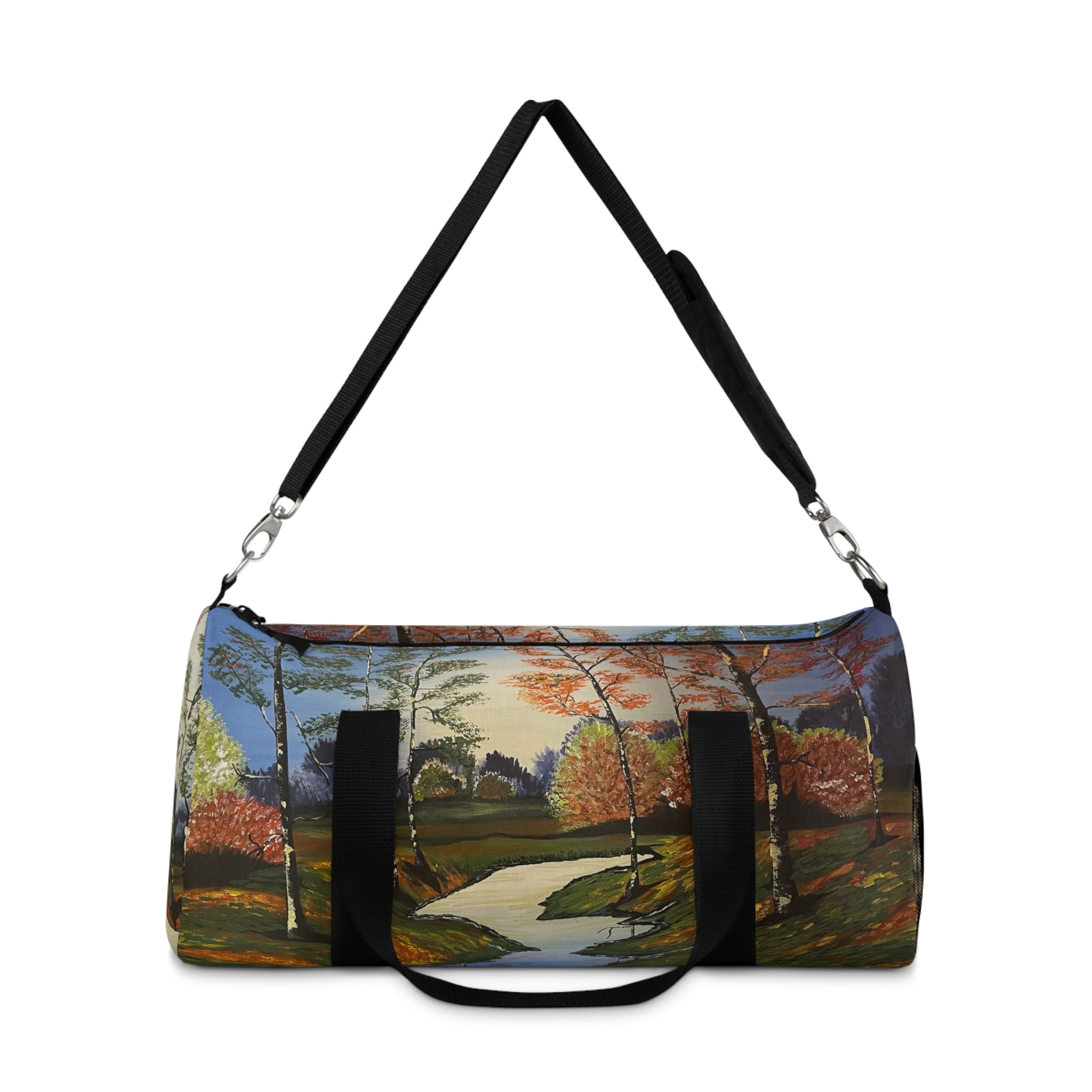 Whispering Birches Hand Painted Duffel Bag