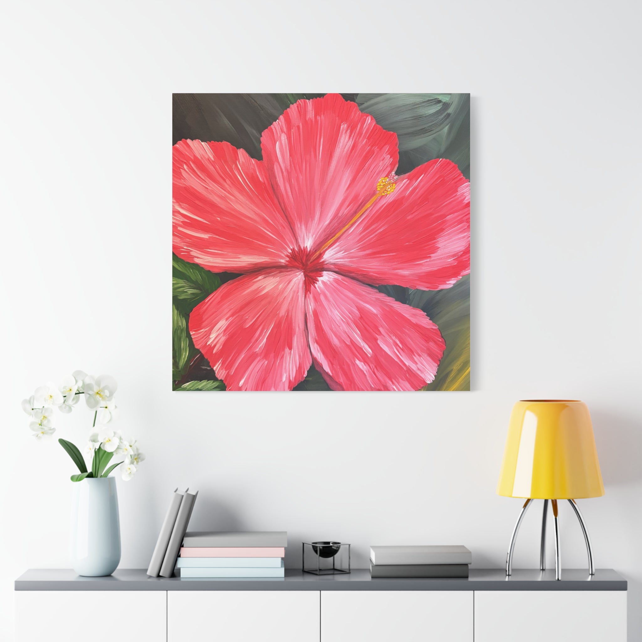 Hibiscus Hues Canvas Wall Art