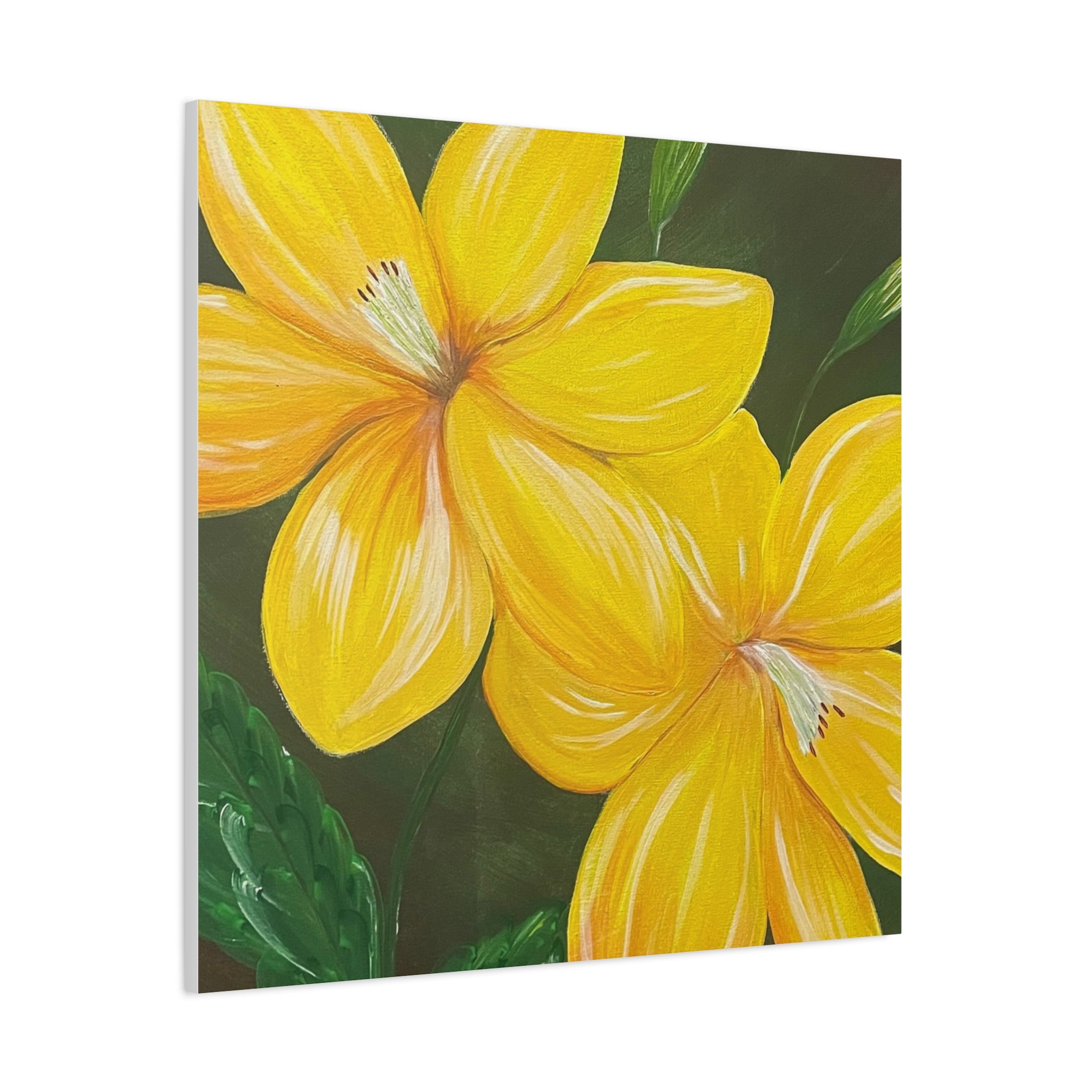 Golden Bloom Canvas Wall Art
