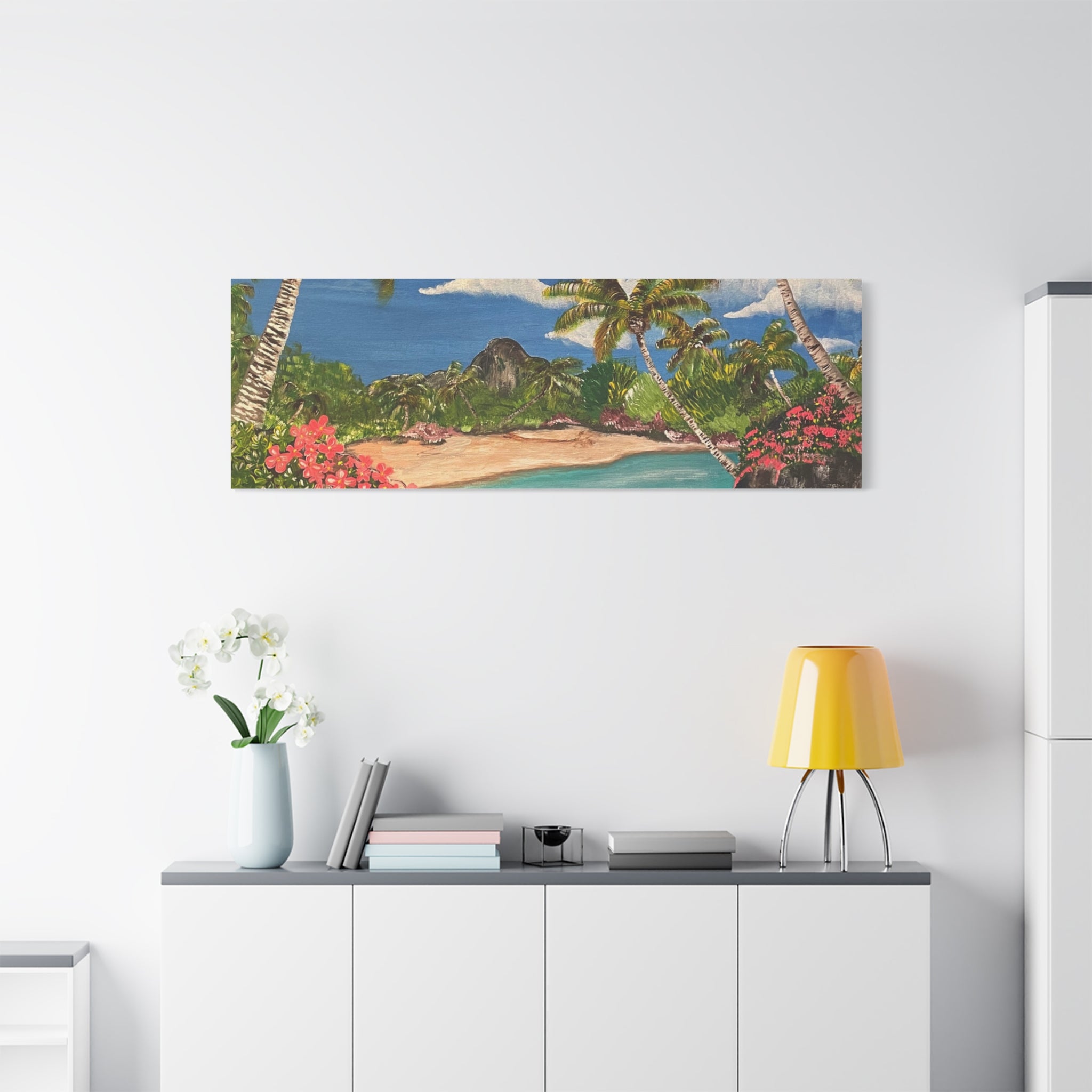 Blooming Paradise Abstract Art Canvas - Contemporary Wall Decor