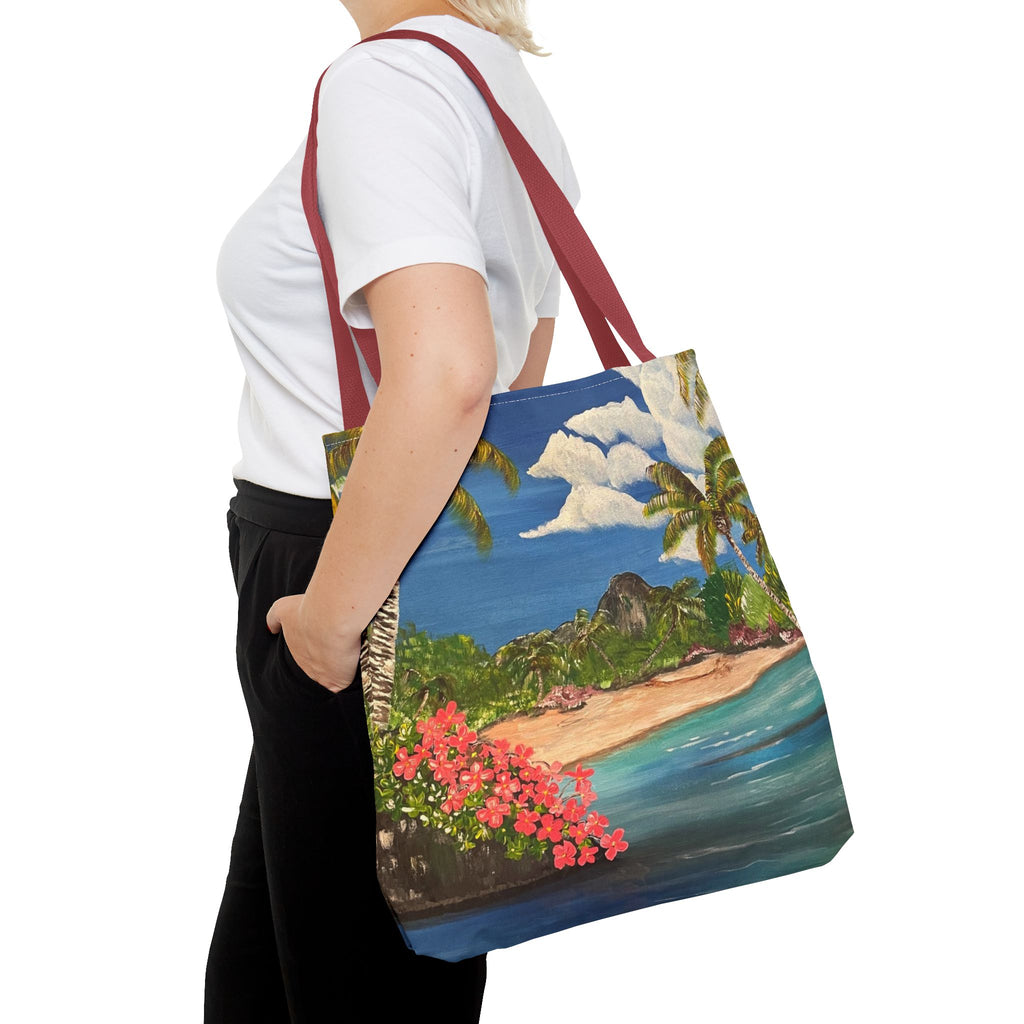 Blooming Paradise Hand Painted Tote Bag
