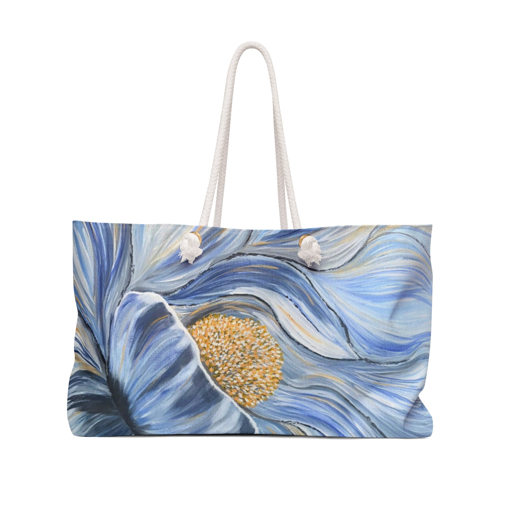 Velvet Current Tote Bag with Hand Painted Designs