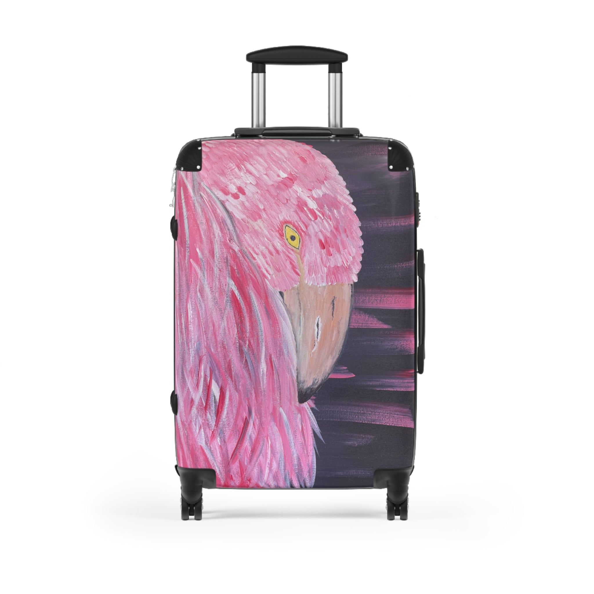 Feathered Grace Handprinted Colorful Suitcase