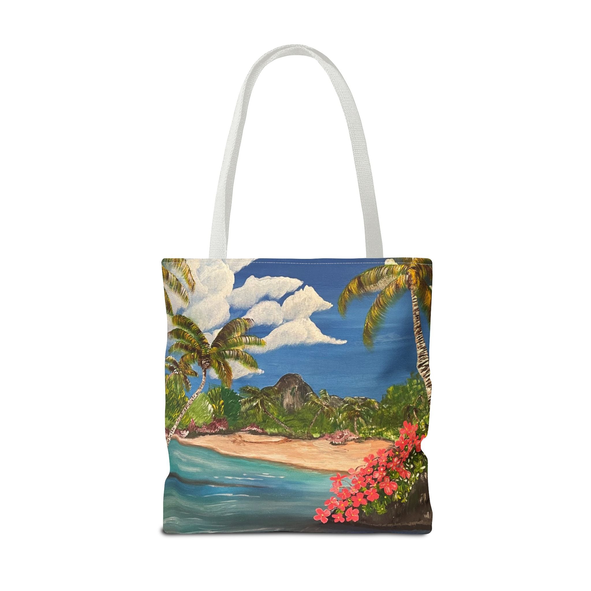 Blooming Paradise Hand Painted Tote Bag