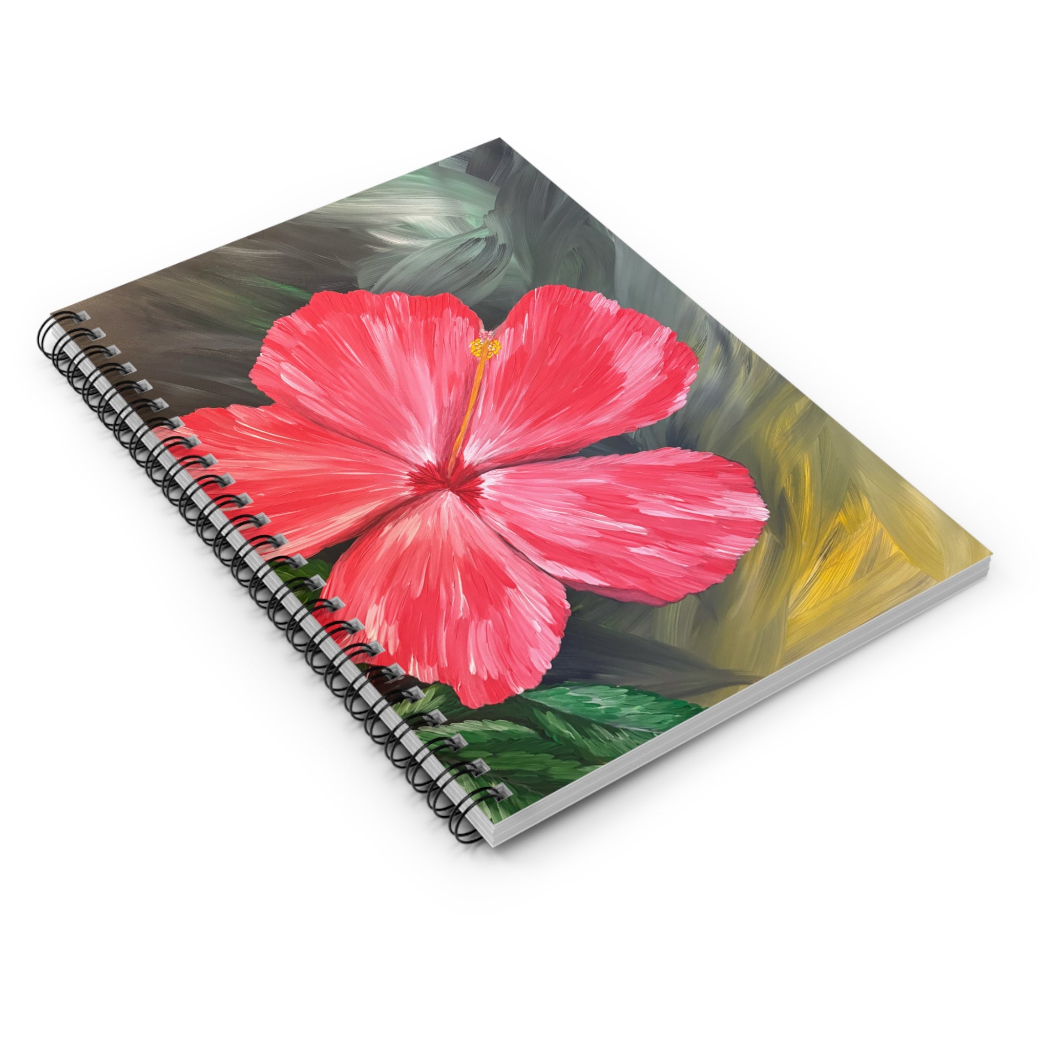Hibiscus Hues Floral Spiral Notebook - Perfect for Journaling, Note-Taking, Gift for Students, Flower Lover, Creative Ideas, Illustration