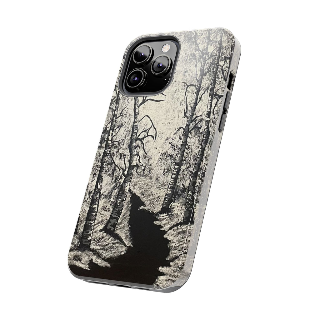 Silver Shadows Phone Case - Hand Painted Unique Designs
