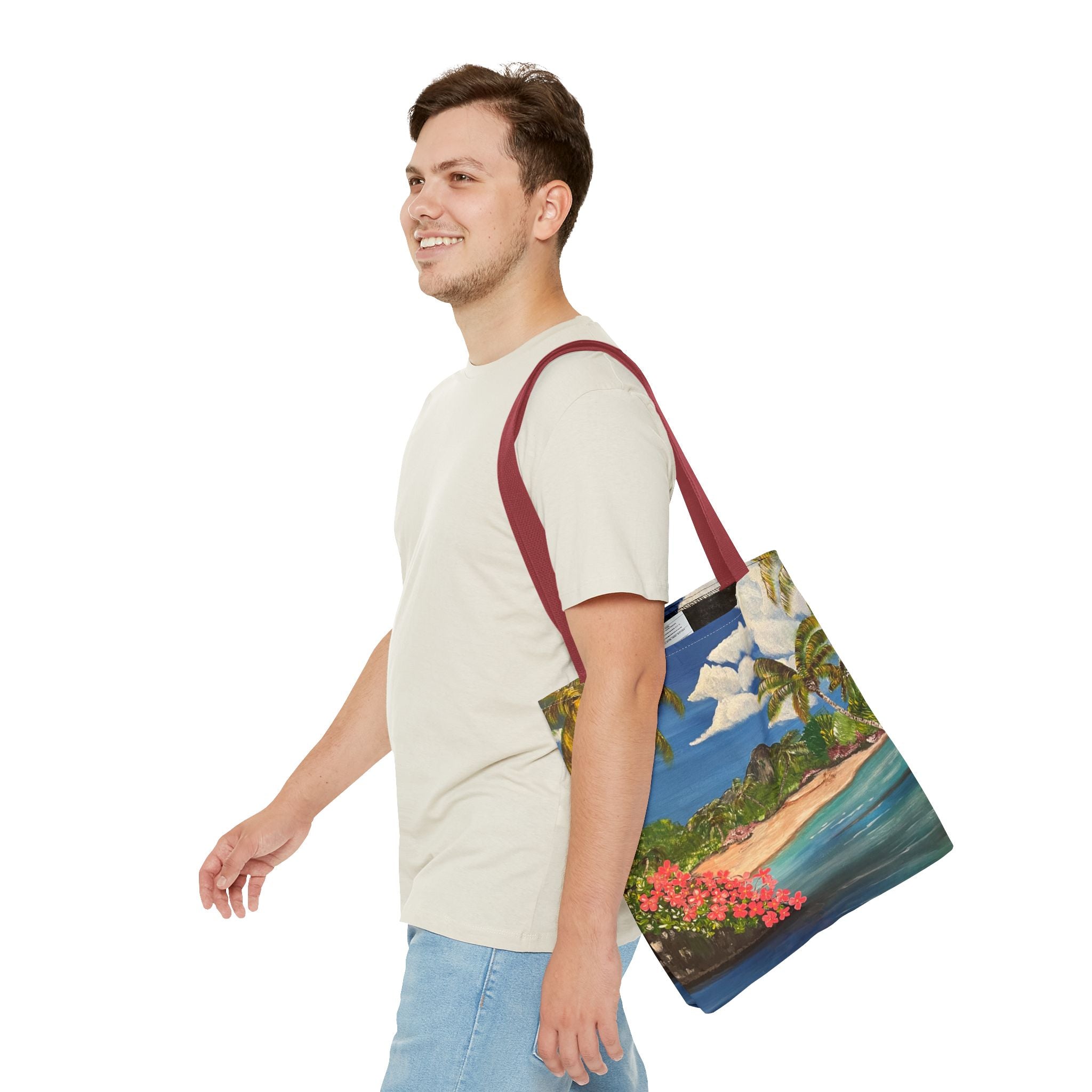 Blooming Paradise Hand Painted Tote Bag
