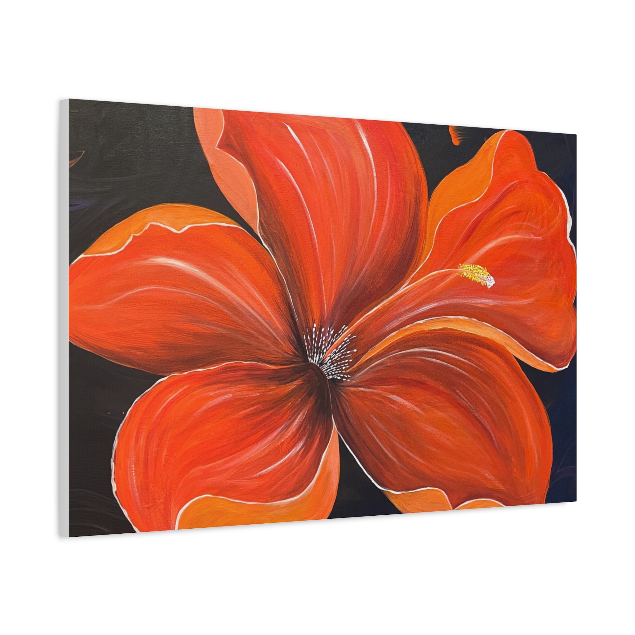 Scarlet Veil Abstract Art Canvas - Contemporary Wall Decor