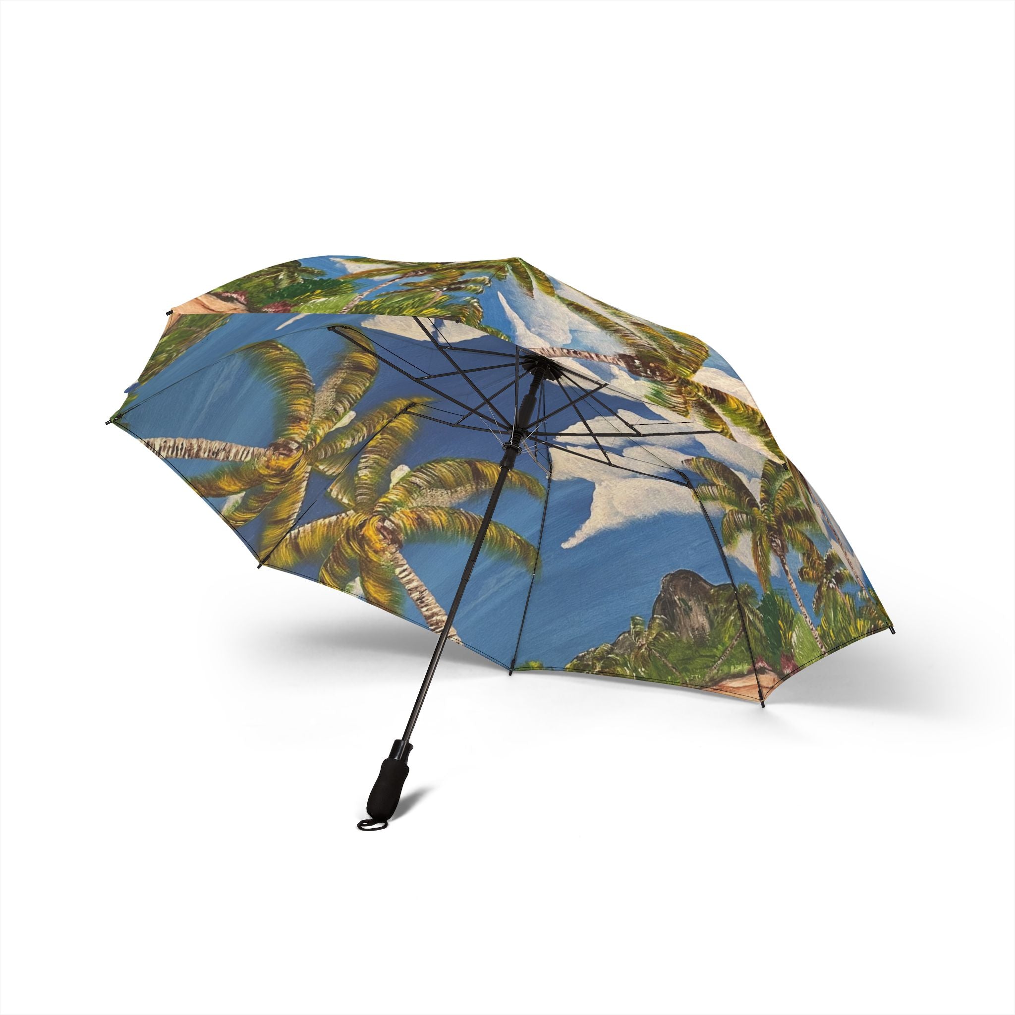 Blooming Paradise Hand Painted Design Umbrella