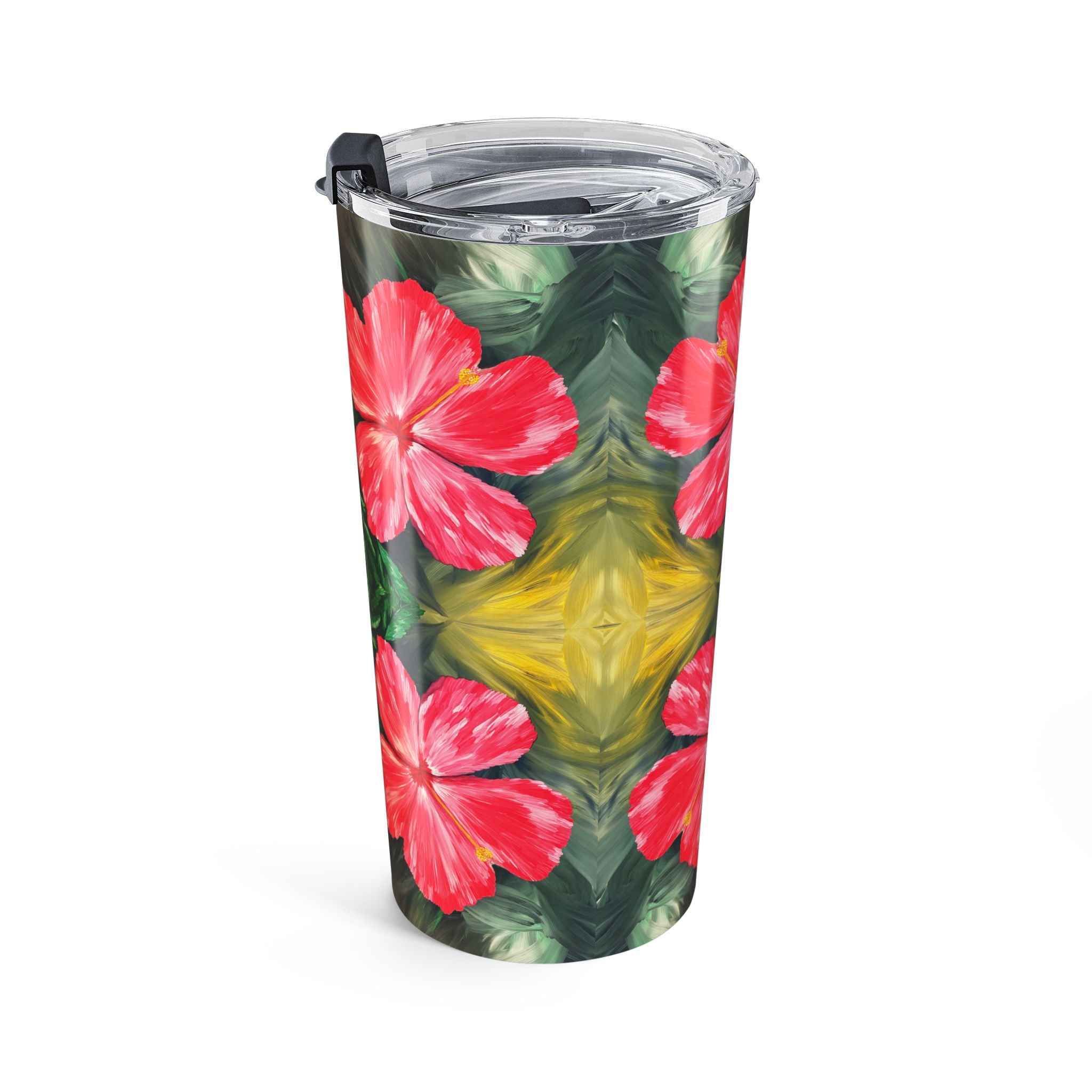 Hibiscus Hues 20oz Artistic Tumbler - Perfect Hand Painted Gift
