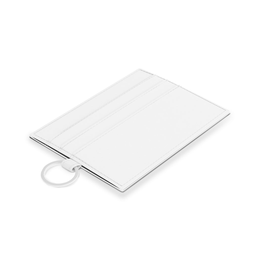 Velvet Current Leather Card Holder — Elegant Watercolor Daisy Card Wallet