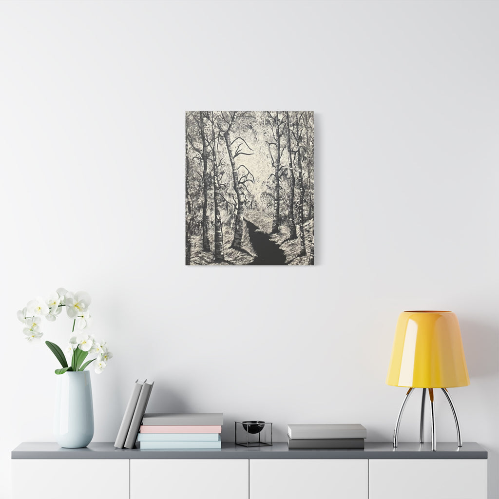 Silver Shadows Canvas Wall Art
