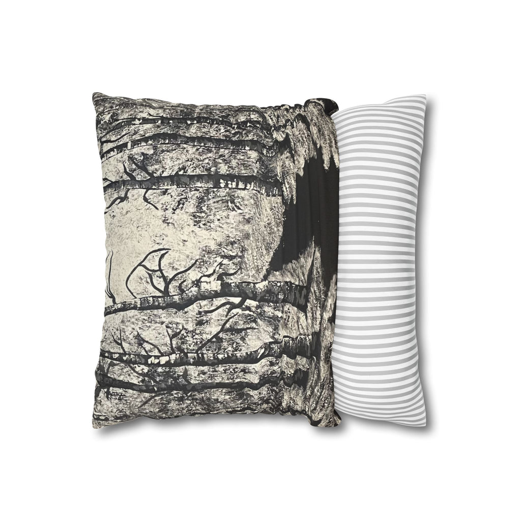 Silver Shadows Square Decorative Pillow Sham