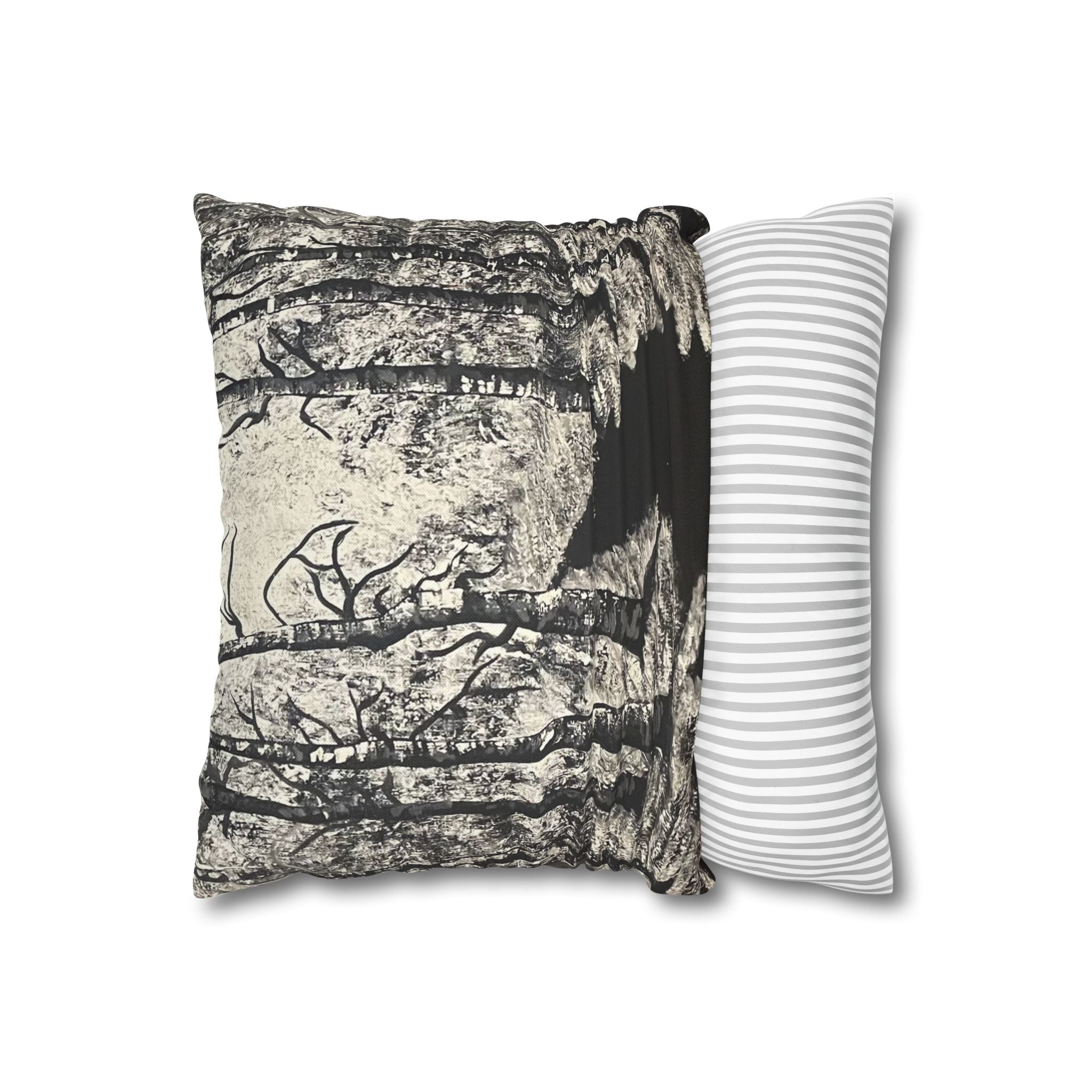 Silver Shadows Square Decorative Pillow Sham