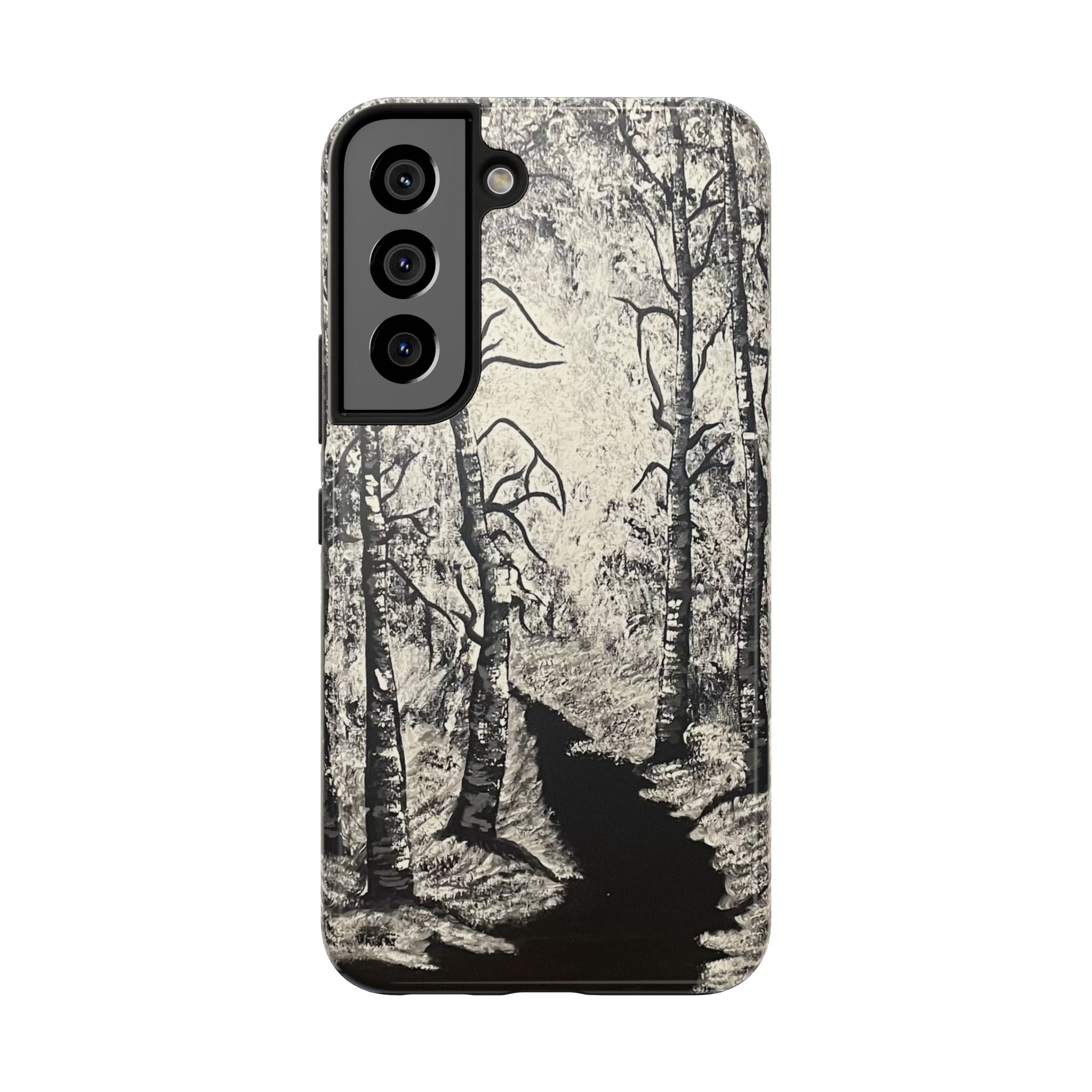 Silver Shadows Phone Case - Hand Painted Unique Designs