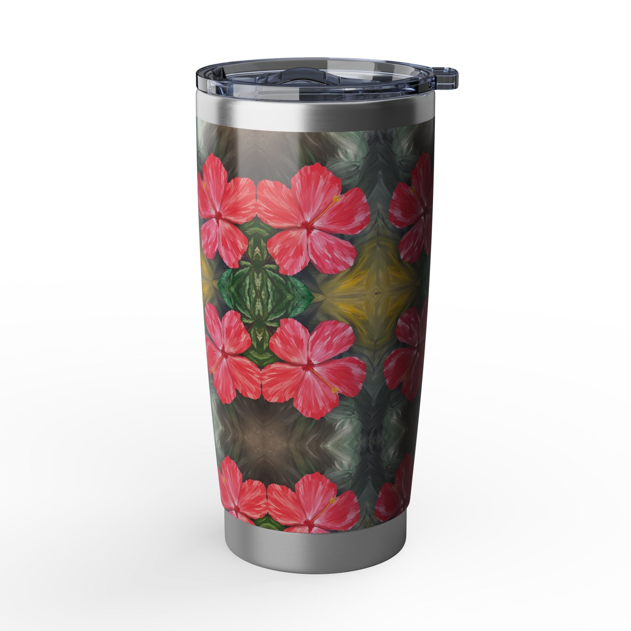 Hibiscus Hues Tumbler | Vagabond 20oz Insulated Drinkware, Summer Travel Mug, Gift for Nature Lovers, Eco-Friendly Hydration