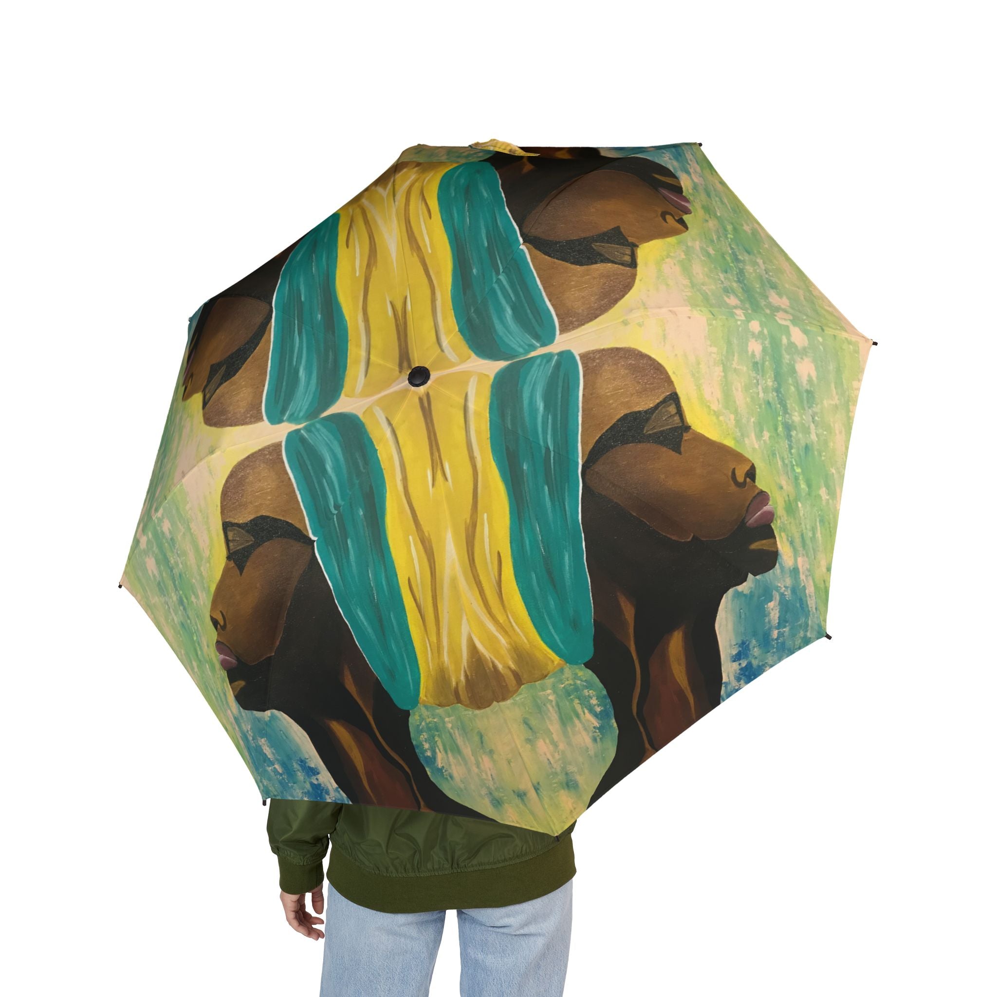 Hues of Heritage Umbrella Hand Painted Design