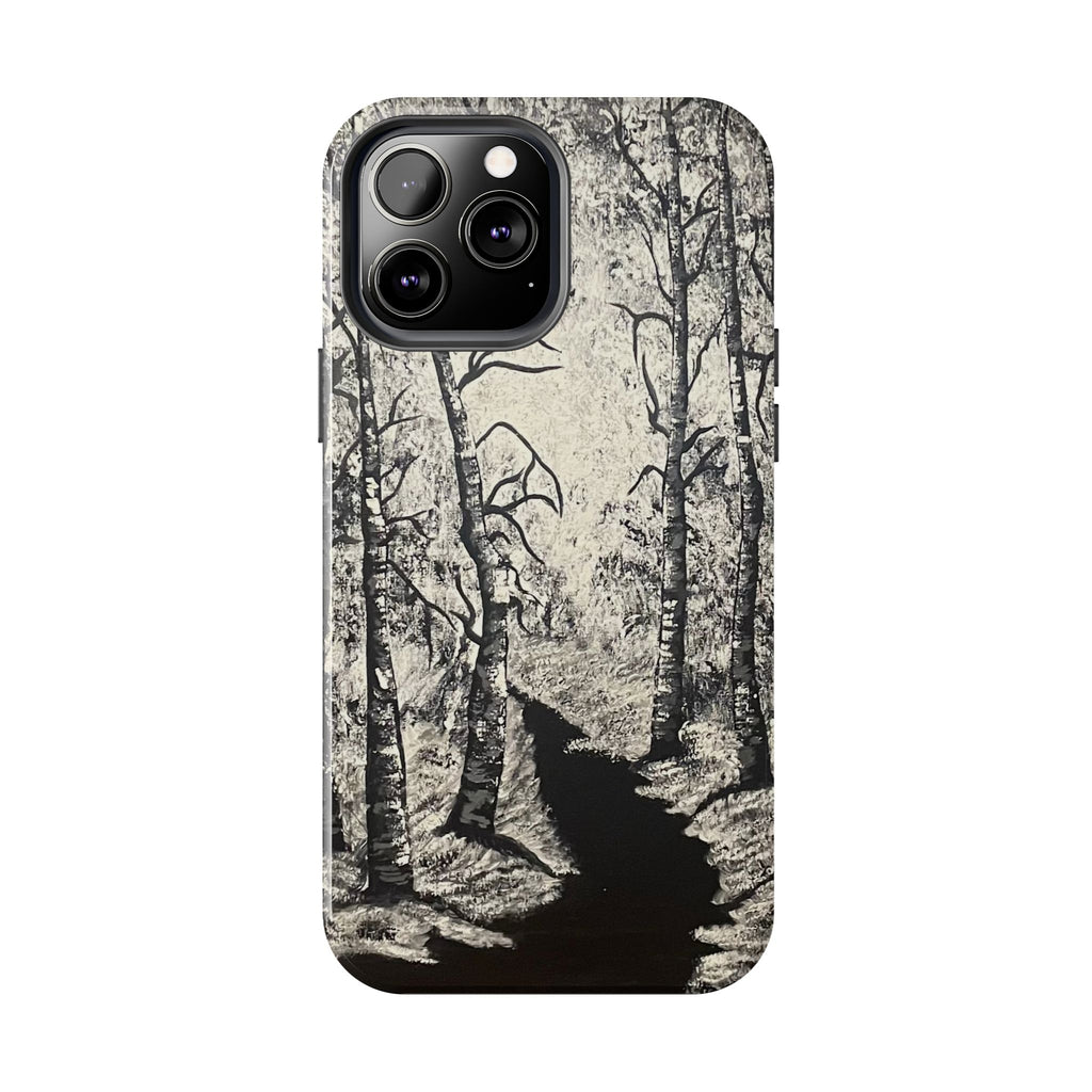 Silver Shadows Phone Case - Hand Painted Unique Designs